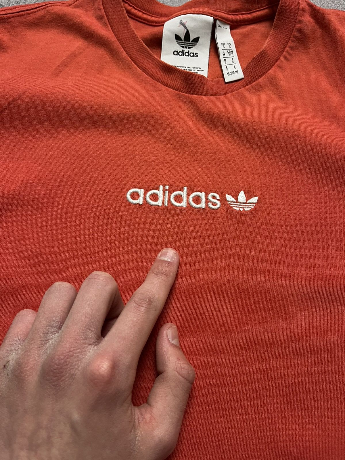 Adidas Vintage Adidas Big Logo Side Stripe Tee Shirt Big Logo S Size US S / EU 44-46 / 1 - 6 Thumbnail