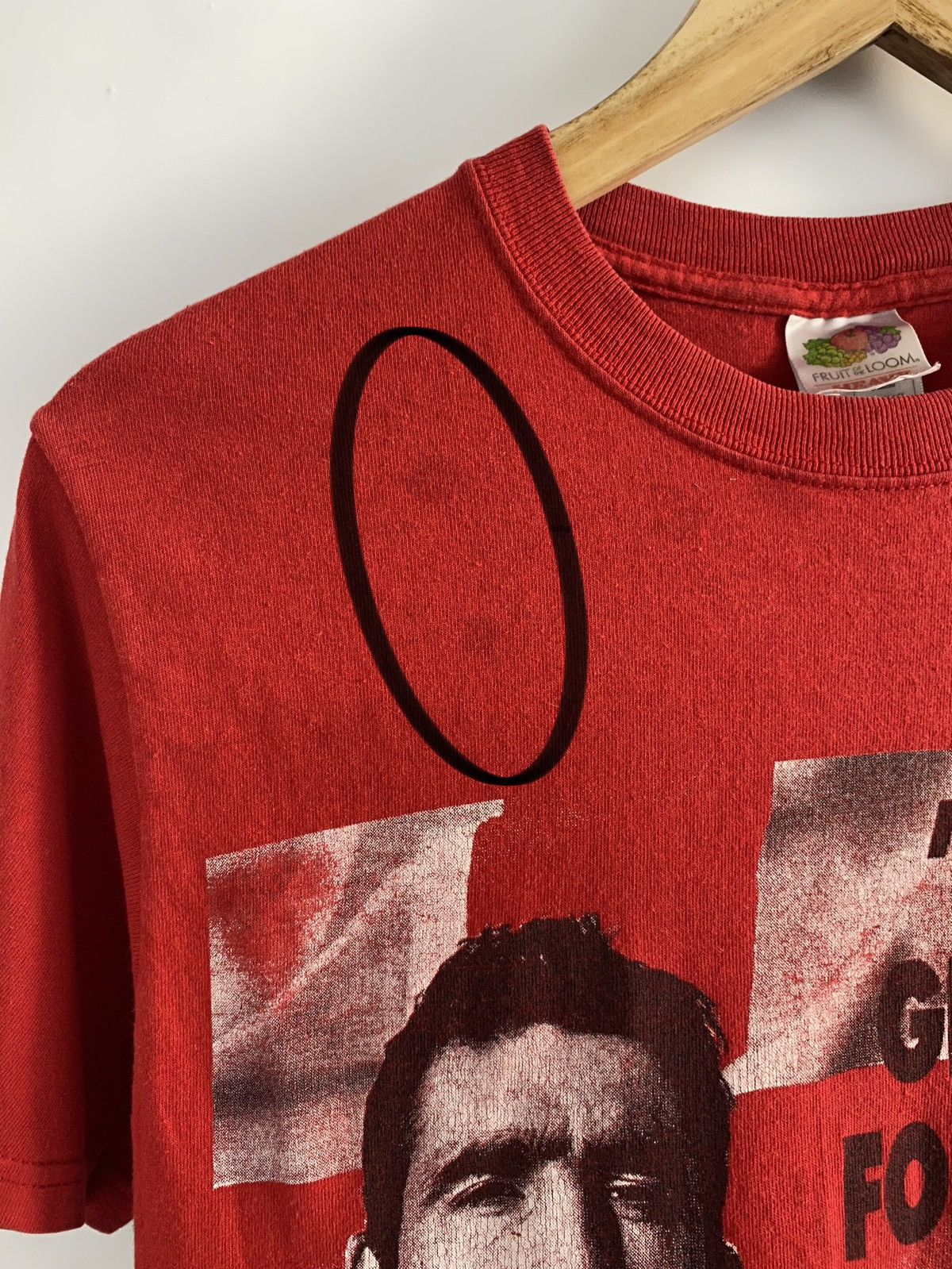 Fruit Of The Loom Vintage Eric Cantona T-Shirt Soccer Legend Rare Retro Size US S / EU 44-46 / 1 - 12 Thumbnail