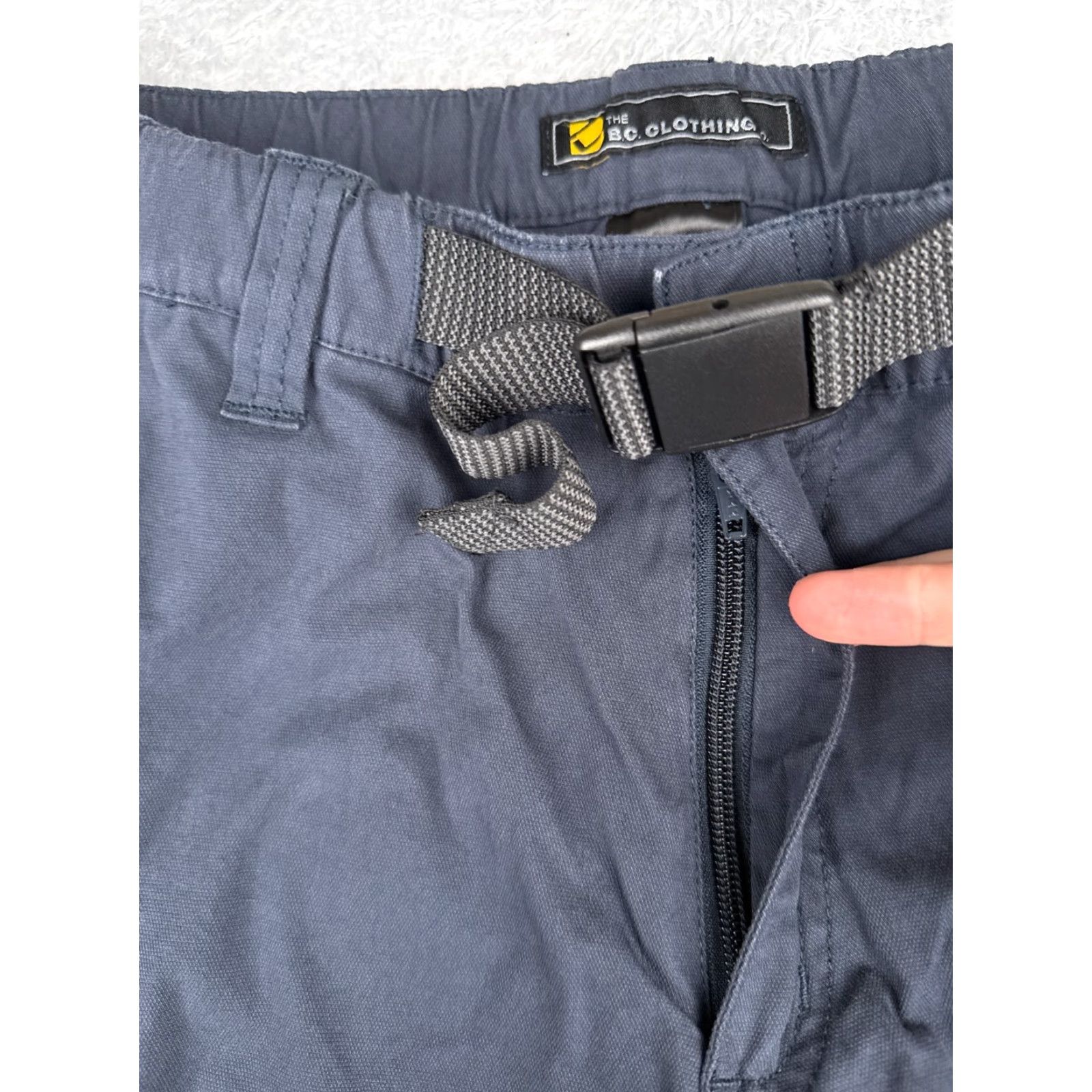Vintage BC Clothing Cargo Pants Mens 32 Blue Convertible Belted Activewear 32x27 Size US 32 / EU 48 - 5 Thumbnail