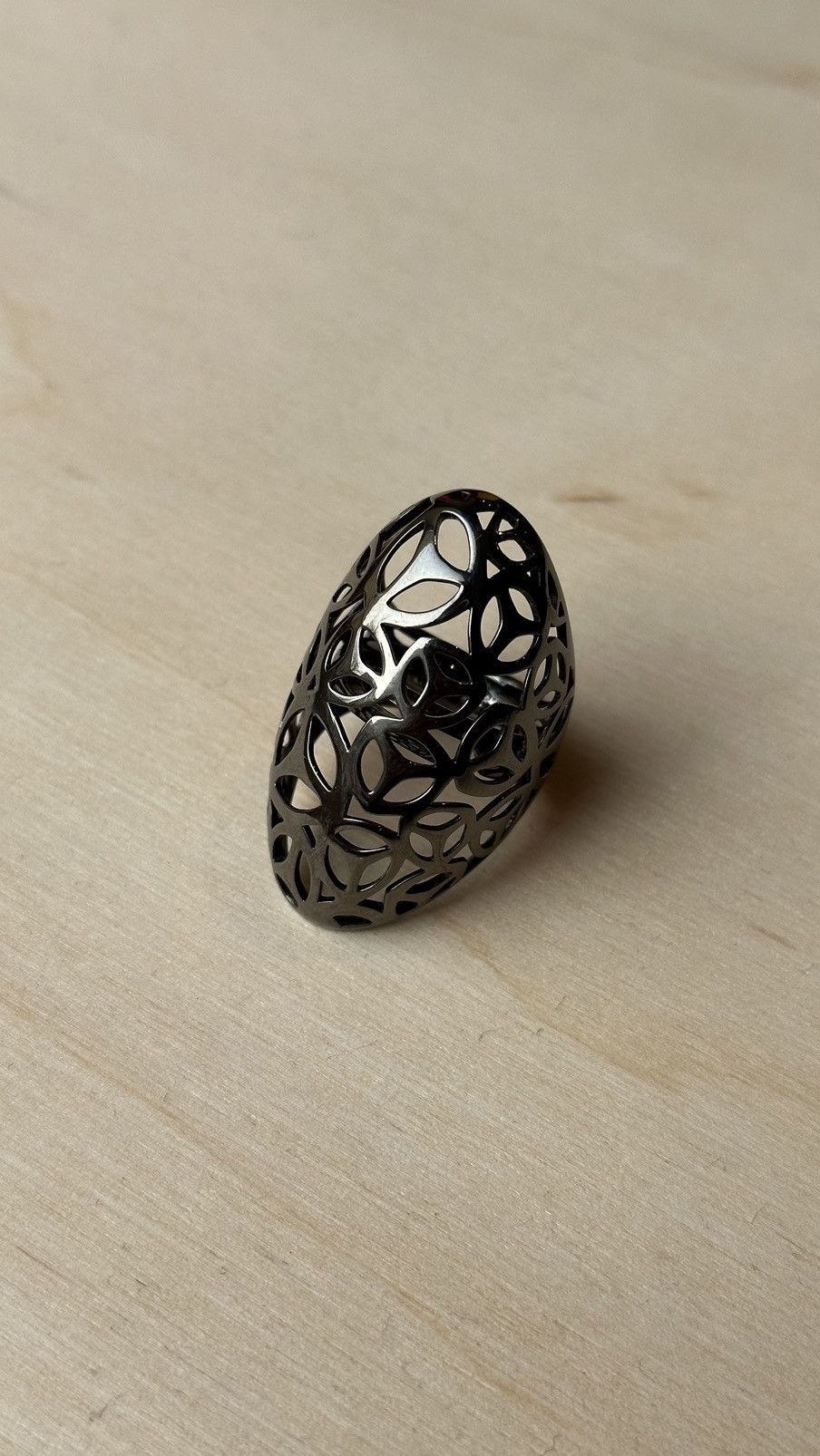 Other Di Modolo Sahara Ring - Pleated Black Rhodium & Silver Sz 7 Size ONE SIZE - 3 Thumbnail
