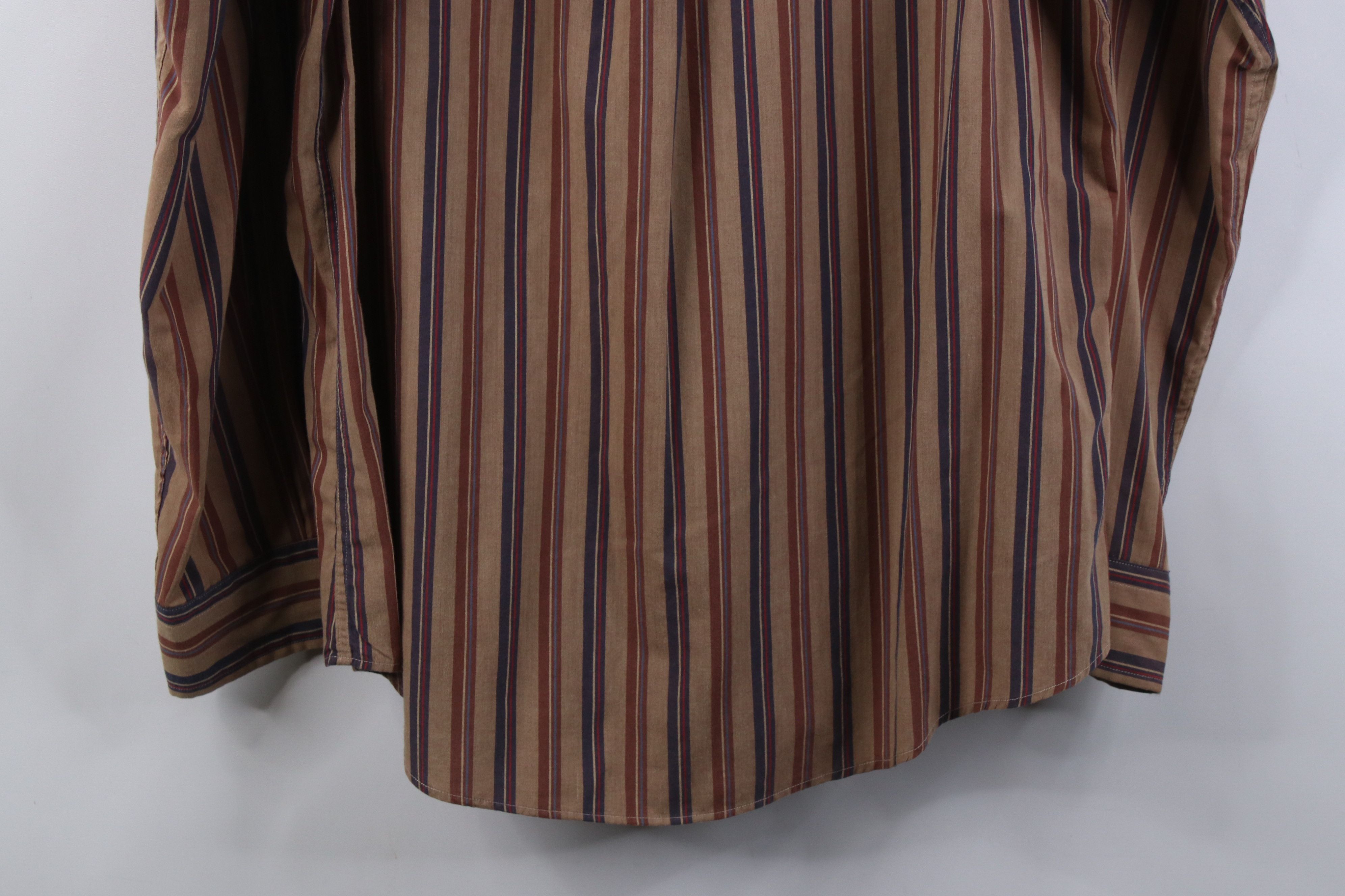Vintage Vintage 90s Streetwear Striped Collared Button Down Shirt Size US XL / EU 56 / 4 - 11 Thumbnail