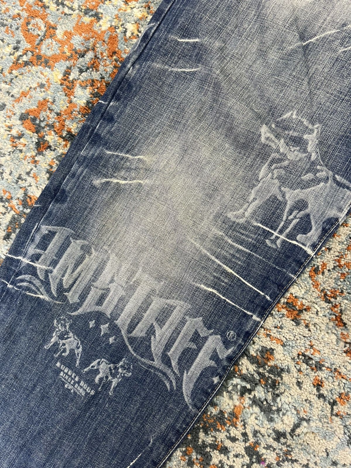 Japanese Brand × Vintage Vintage y2k Amstaff Wear print denim pitbull AOP graphic Size US 34 / EU 50 - 10 Thumbnail