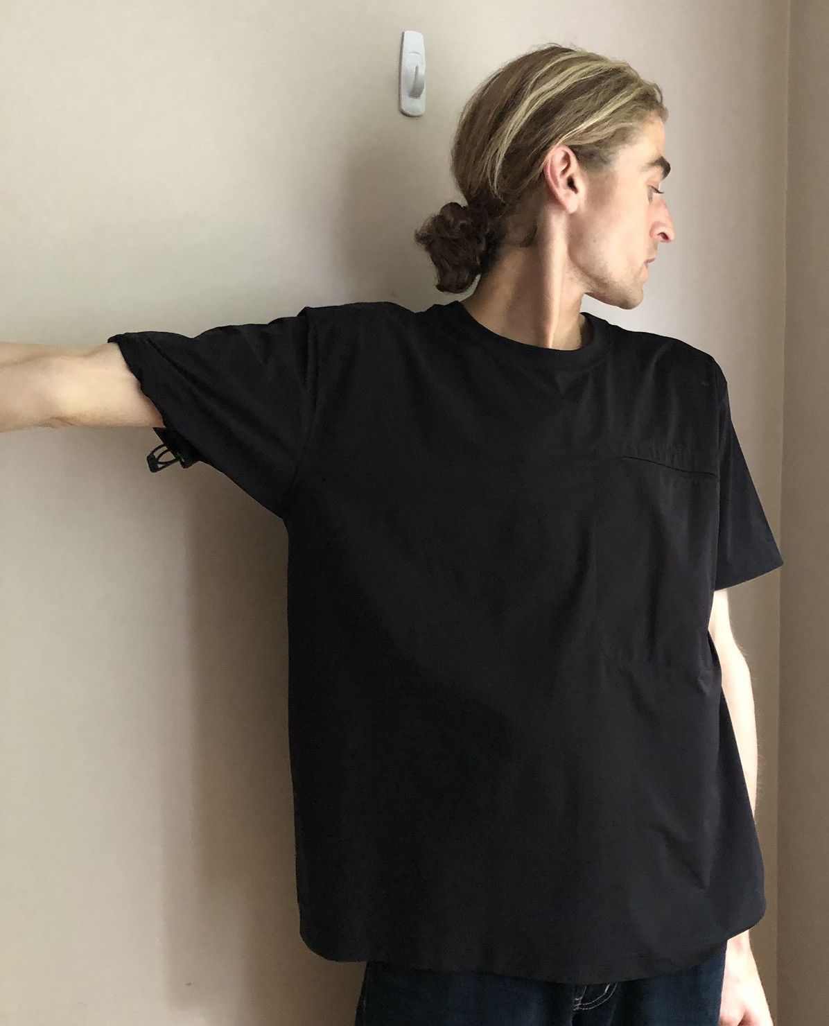 Issey Miyake × Ne-Net Ne-Net Drawstring Sleeve Nylon T Shirt Size US L / EU 52-54 / 3 - 4 Thumbnail