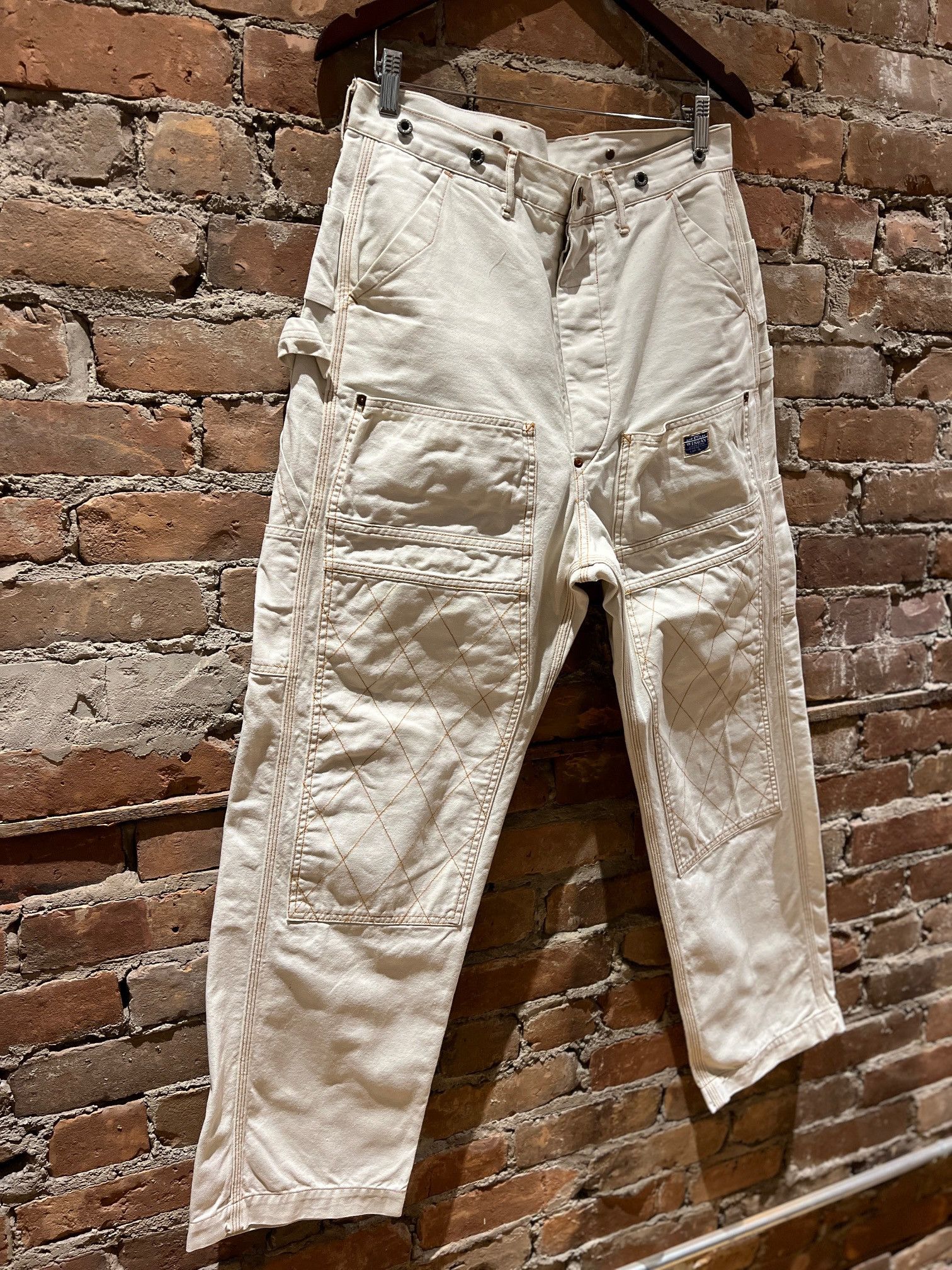Kapital Kapital Canvas Quilted Knee Painter Pants Size US 32 / EU 48 - 1 Thumbnail
