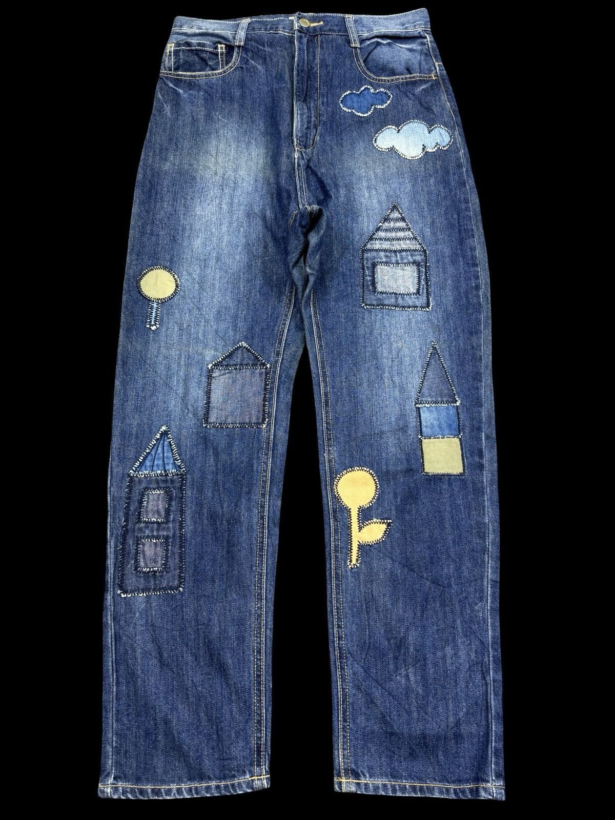 Ne-Net Nenet Issey Miyake Patchwork Soft Denim F770 Size US 29 - 1 Thumbnail
