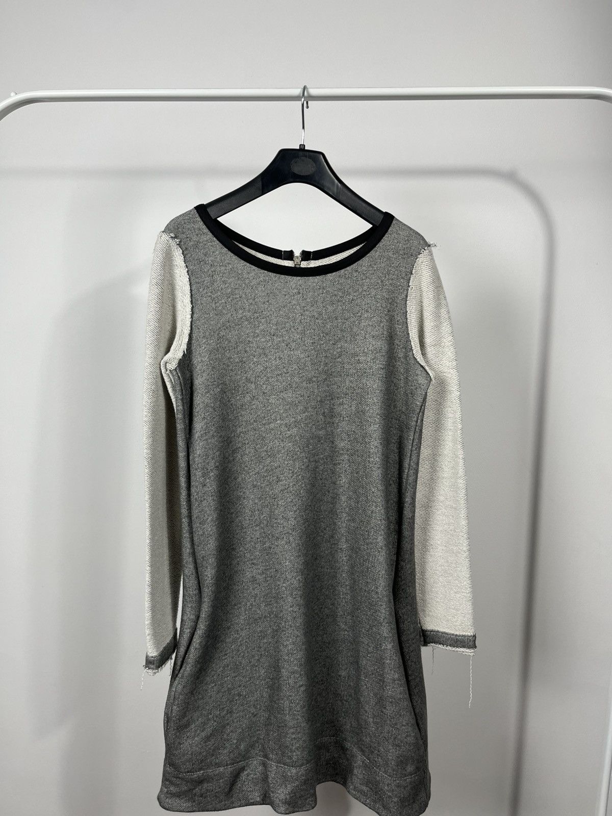 Diesel Diesel Women’s Gray Mini Dress Long Sleeve Zip Back Casual Size S / US 4 / IT 40 - 2 Thumbnail