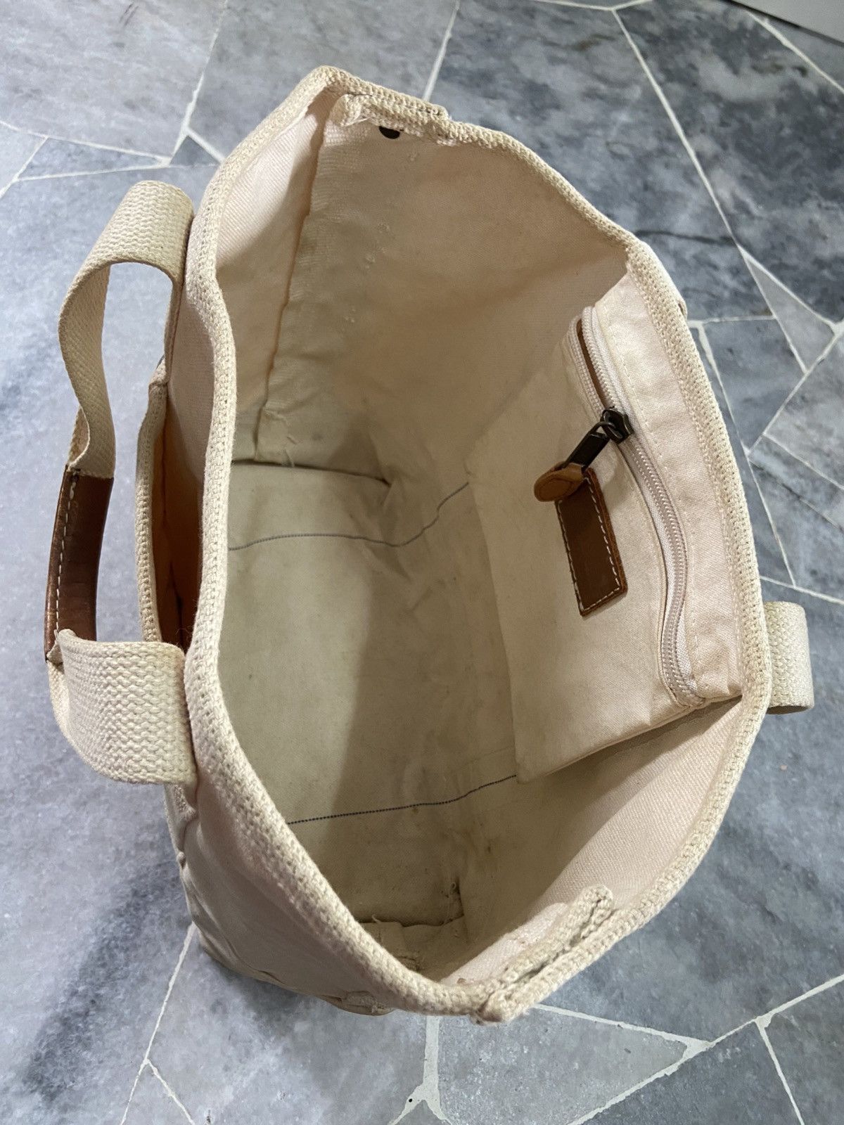 L.L. Bean Vintage L.L.Bean Canvas Leather Tote Bag Size ONE SIZE - 7 Thumbnail