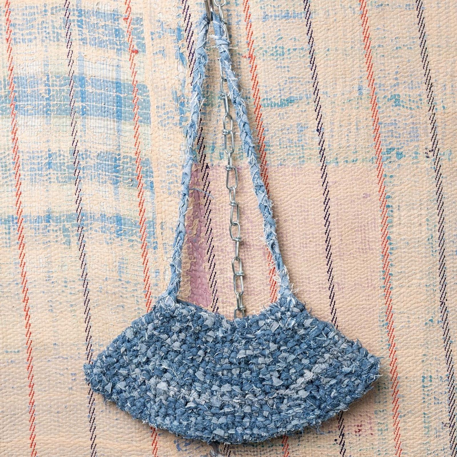 Carhartt Upcycled Crochet Baguette Bag |crochet Shoulder Bag Size ONE SIZE - 1 Thumbnail