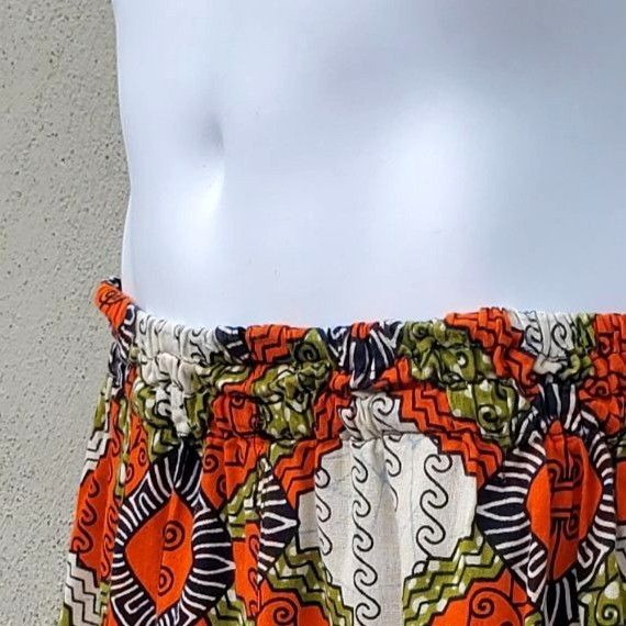 Other Vintage African Wax Print Baggy Shorts Festival Boho Unisex Size US 36 / EU 52 - 7 Thumbnail