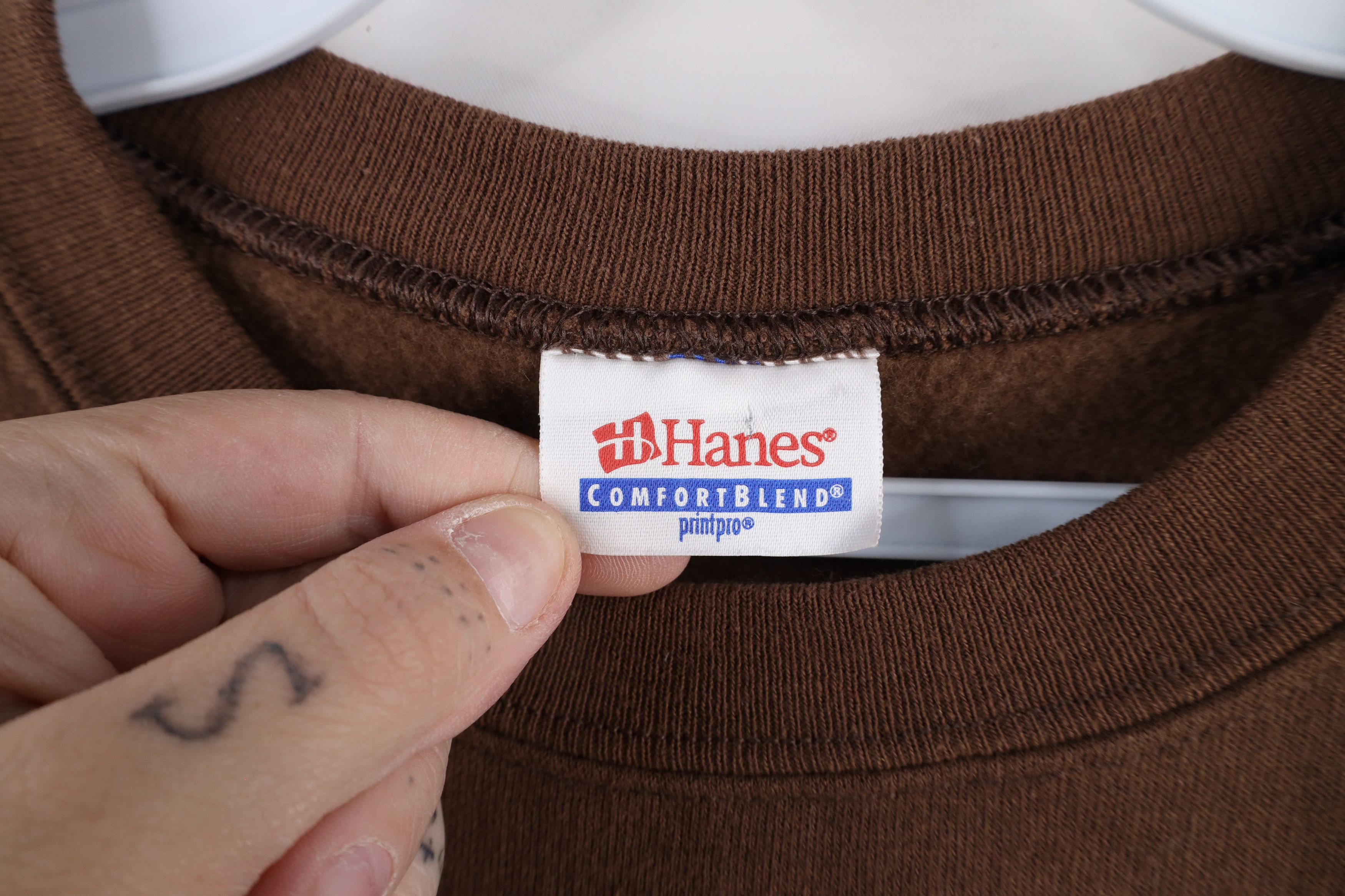 Vintage Vintage 90s Streetwear Faded Blank Crewneck Sweatshirt Brown Size S / US 4 / IT 40 - 4 Thumbnail