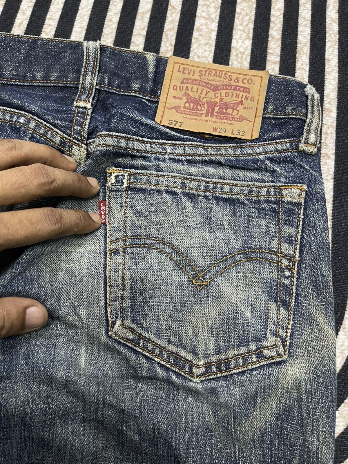 Levi's Vintage Clothing VINTAGE 90s LEVIS WASHABLE DISTRESSED JEANS NICE DESIGN Size 28" / US 6 / IT 42 - 18 Thumbnail