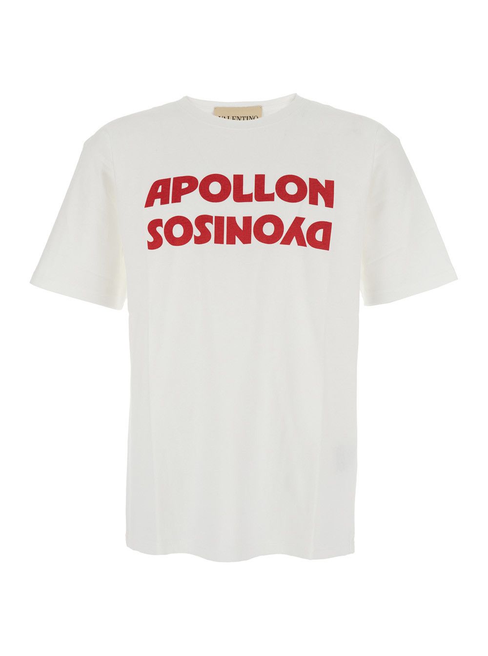 Valentino White Crewneck T-Shirt with Print on the Front in Cotton Man Size US XL / EU 56 / 4 - 1 Thumbnail