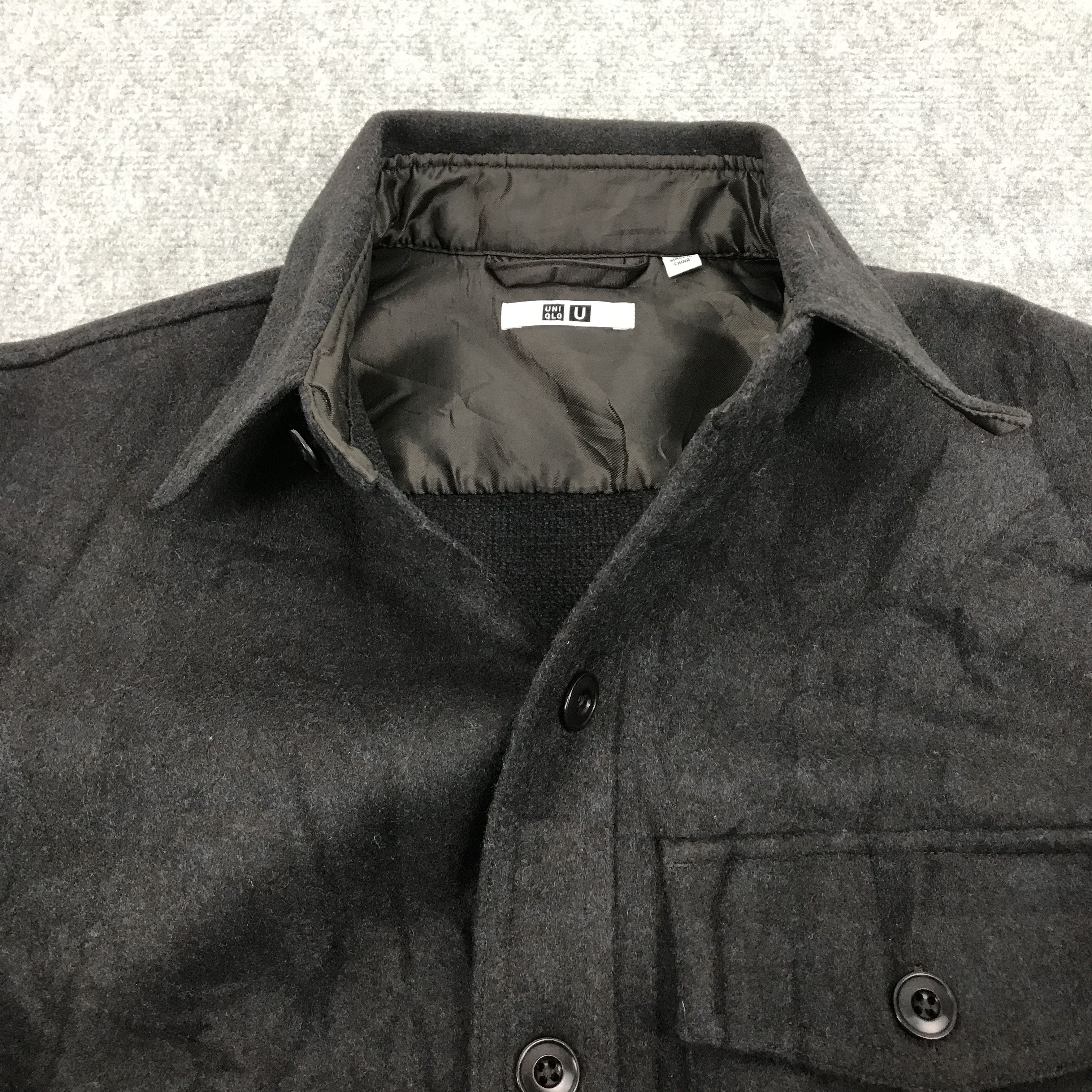 Lemaire x uniqlo wool up button jacket