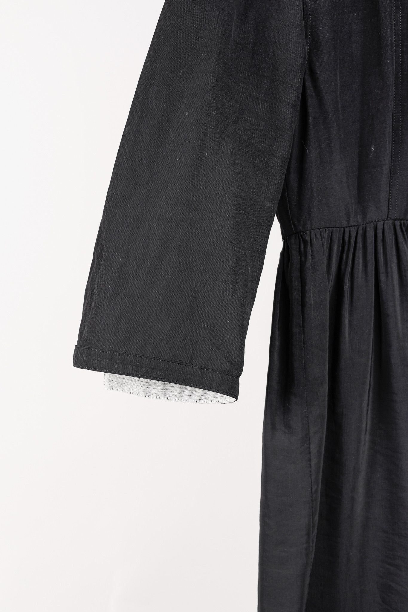 Jil Sander Jil Sander 2020 Black Linen Washi Paper Trim Maxi Dress Size L / US 10 / IT 46 - 6 Thumbnail
