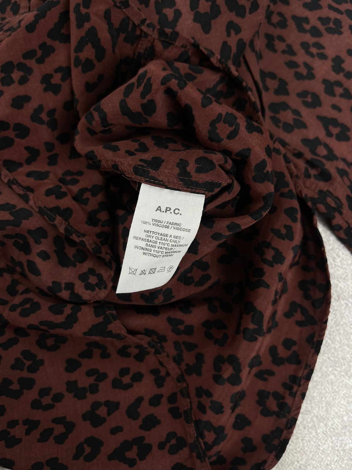 A.P.C. A.P.C. Rue Madame Paris Leopard Print Blouses Shirt Size 34 Size XXS / US 00 / IT 34 - 7 Thumbnail
