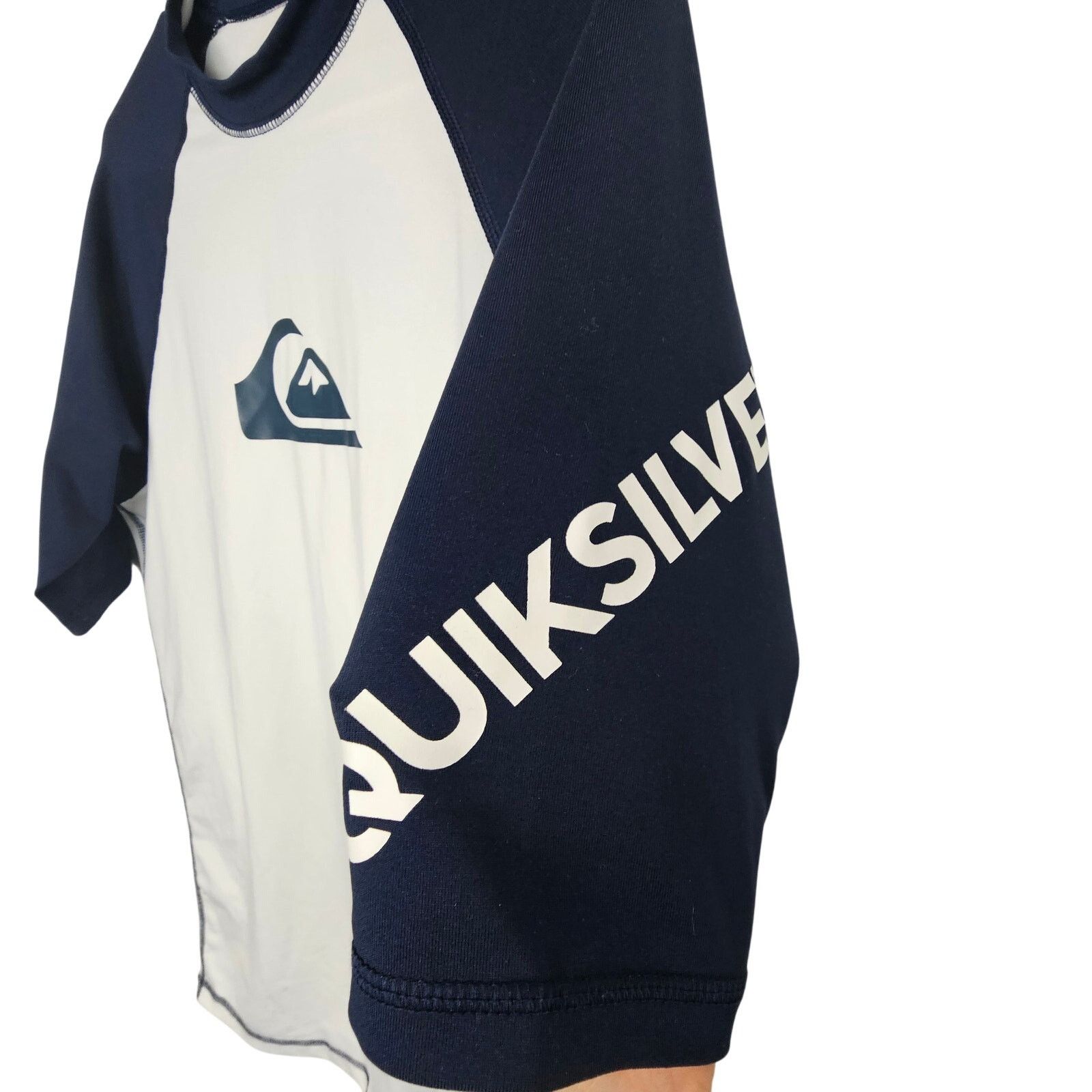 Quiksilver Quiksilver Rash Guard Navy Blue White Short Sleeve XL Size US 40 / EU 56 - 4 Thumbnail