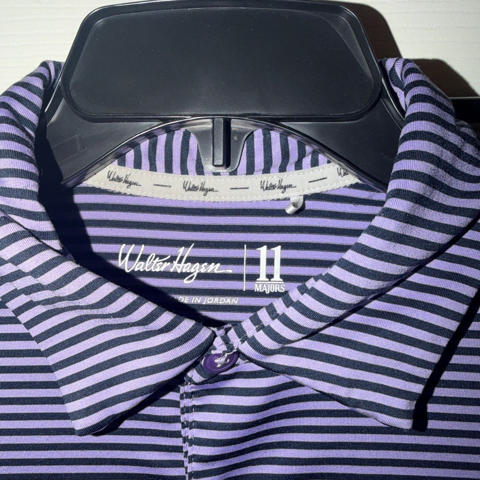 Other Walter Hagen Polo Shirt Purple Striped Medium Size US S / EU 44-46 / 1 - 4 Thumbnail