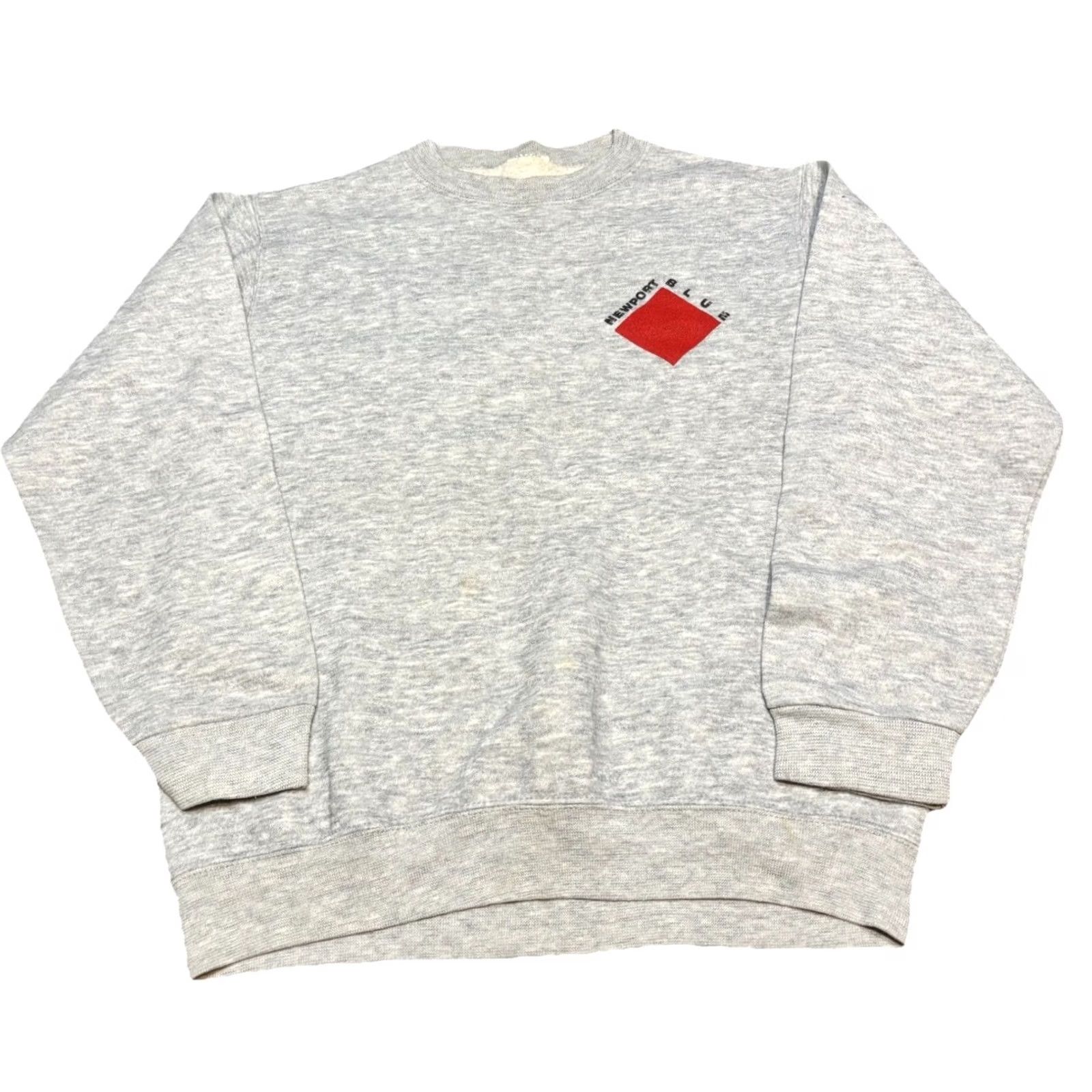 Vintage VINTAGE Newport Blue Sweatshirt Crew Neck M 80s Gray Cotton Polyester Men Pullover 1987 Size US M / EU 48-50 / 2 - 2 Thumbnail