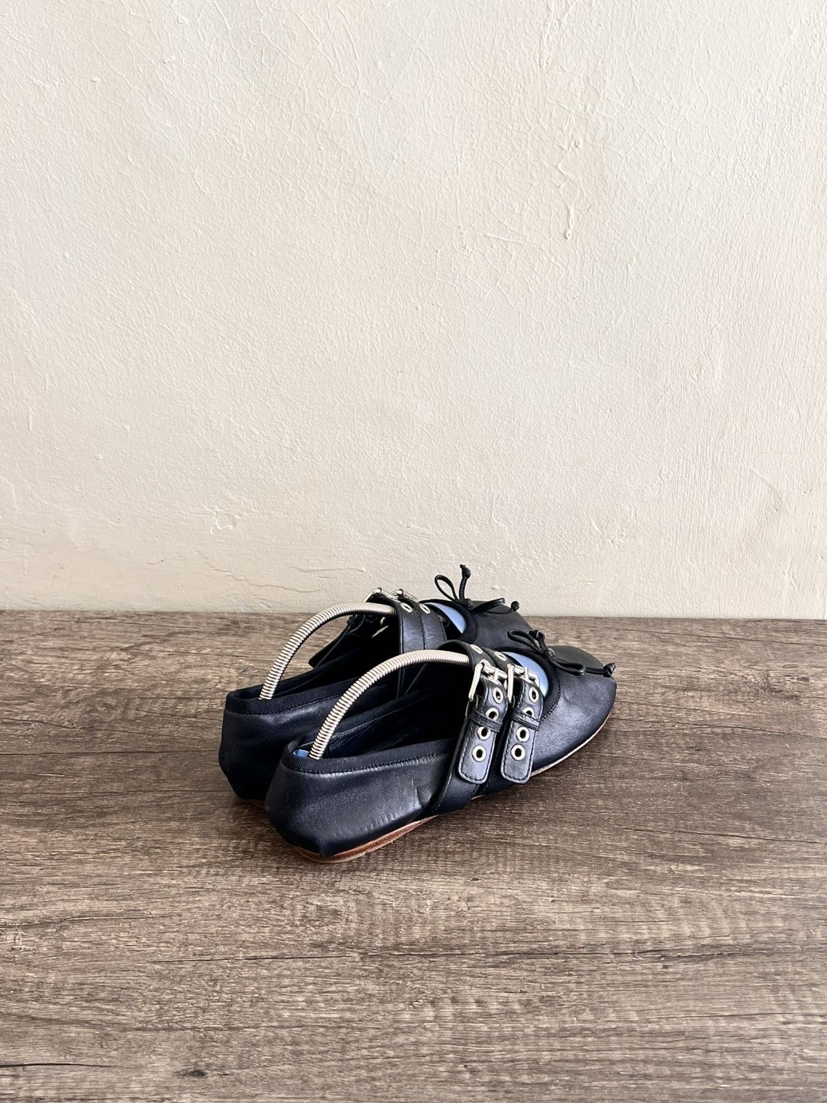 Miu Miu Buckle Lamb Leather Ballets Size US 6 / IT 36 - 7 Thumbnail