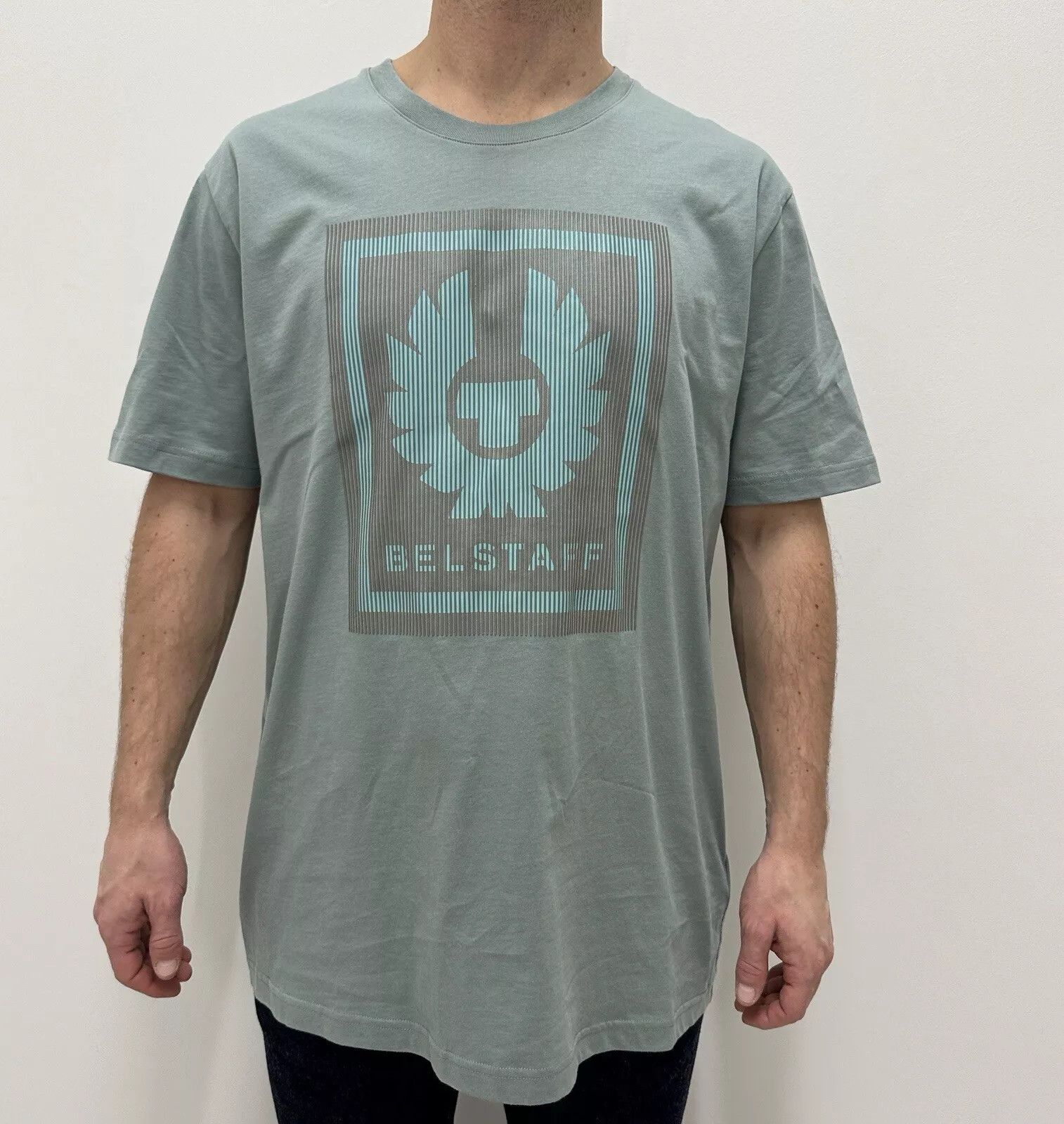 Belstaff Big Logo T-Shirt Tee Short Sleeve Mint