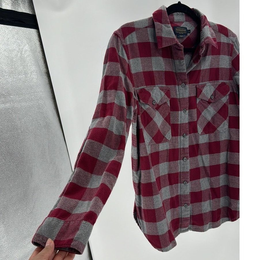 Pendleton Pendleton red gray plaid flannel 100% cotton button down Size US S / EU 44-46 / 1 - 7 Thumbnail
