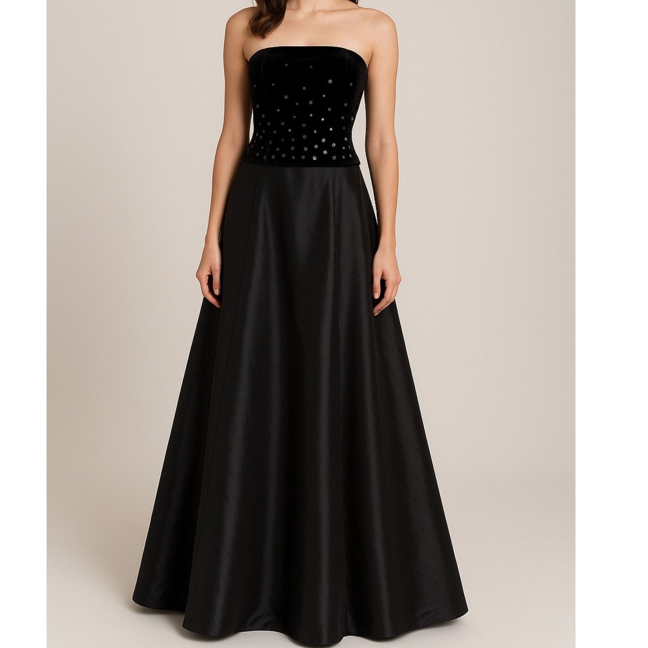 Other Scott McClintock Millennium 2000 Sequin Velvet Satin Gown 8 Size M / US 6-8 / IT 42-44 - 1 Thumbnail