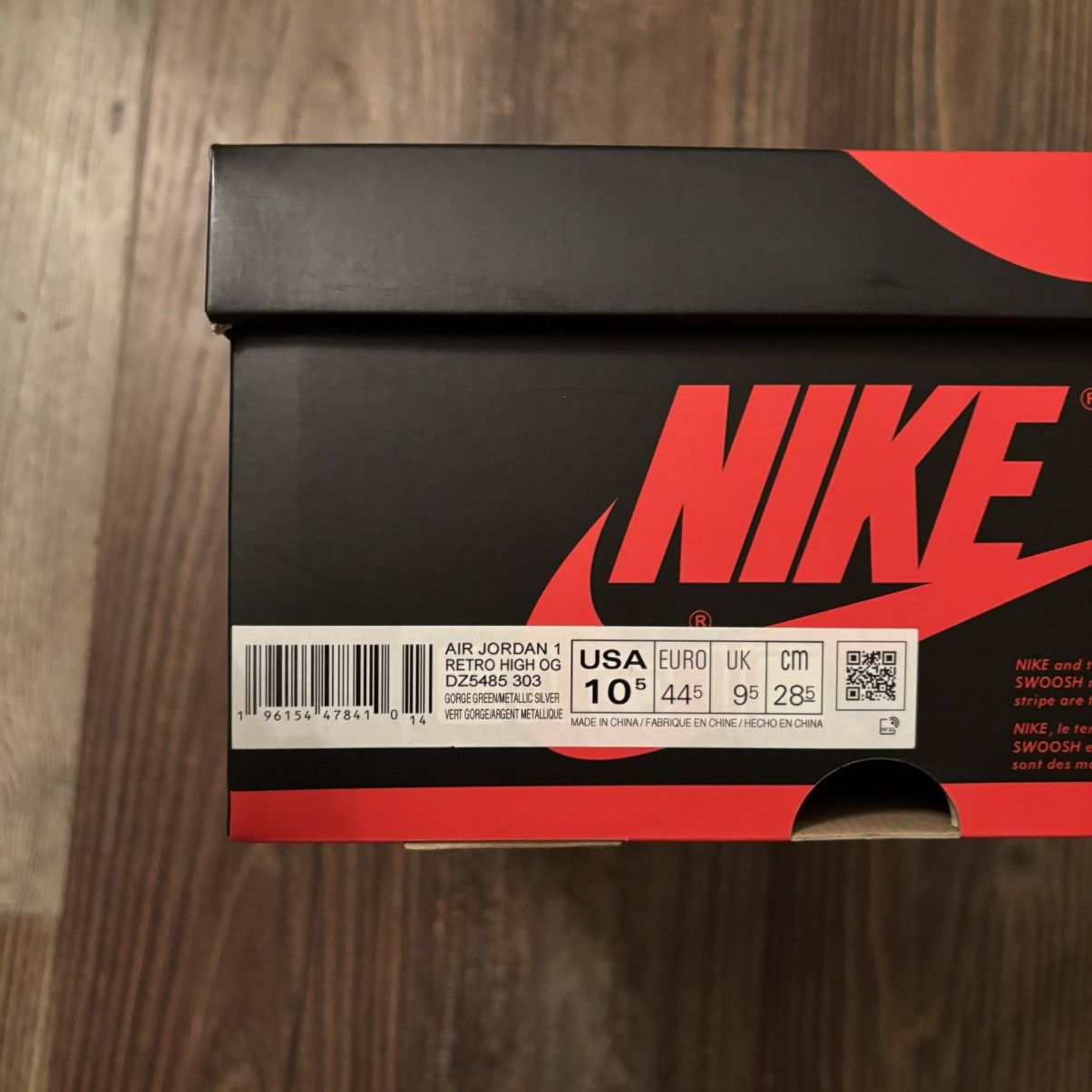 Jordan Brand Air Jordan 1 Retro High OG Gorge Green Size US 10.5 / EU 43-44 - 12 Thumbnail