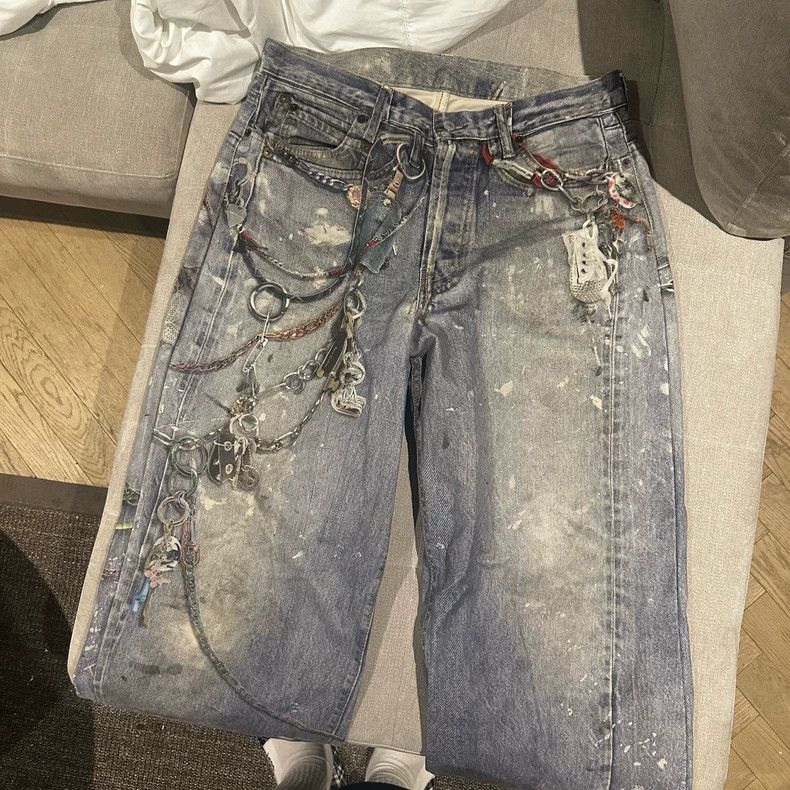 Acne Studios acne studios 3D-printed flared jeans Size US 34 / EU 50 - 1 Thumbnail