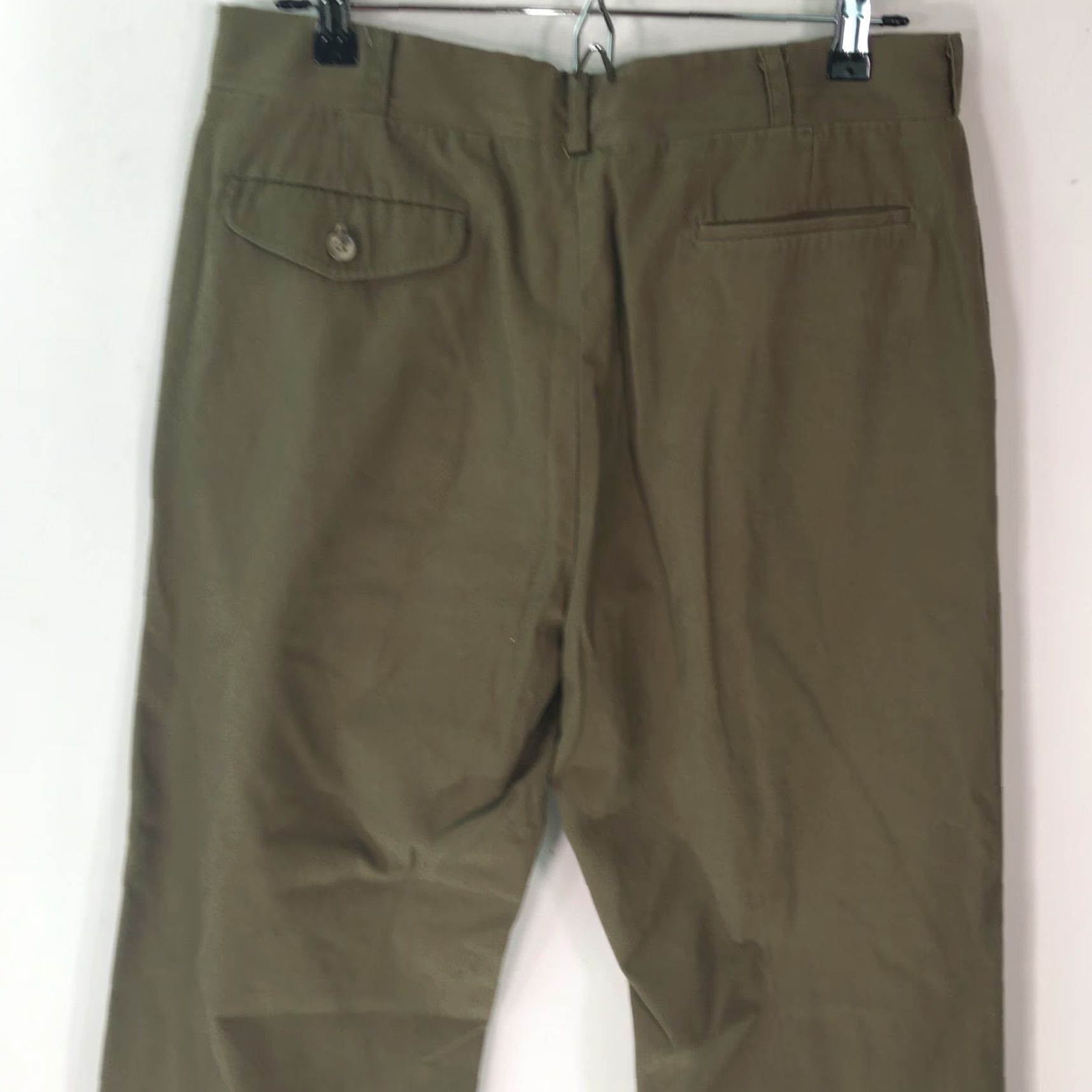Haggar Haggar Mens Khaki Green Casual Regular Straight Dress Pants Size 33 X33 Size US 33 - 4 Thumbnail