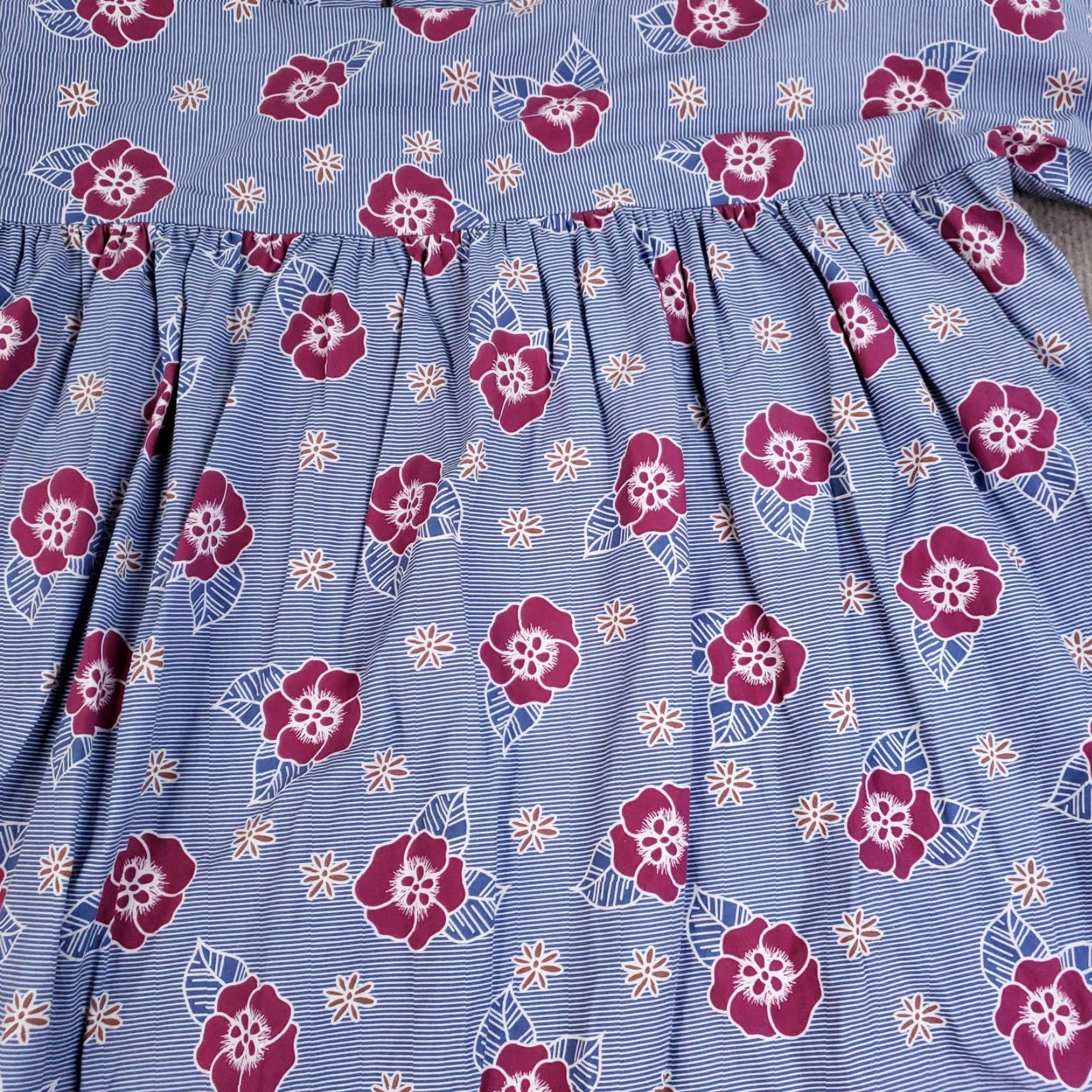 Anthropologie Carleen Dress XS Womens Blue Floral Shift USA Anthropologie Boho Short Sleeve Size 26" / US 2 / IT 38 - 7 Thumbnail