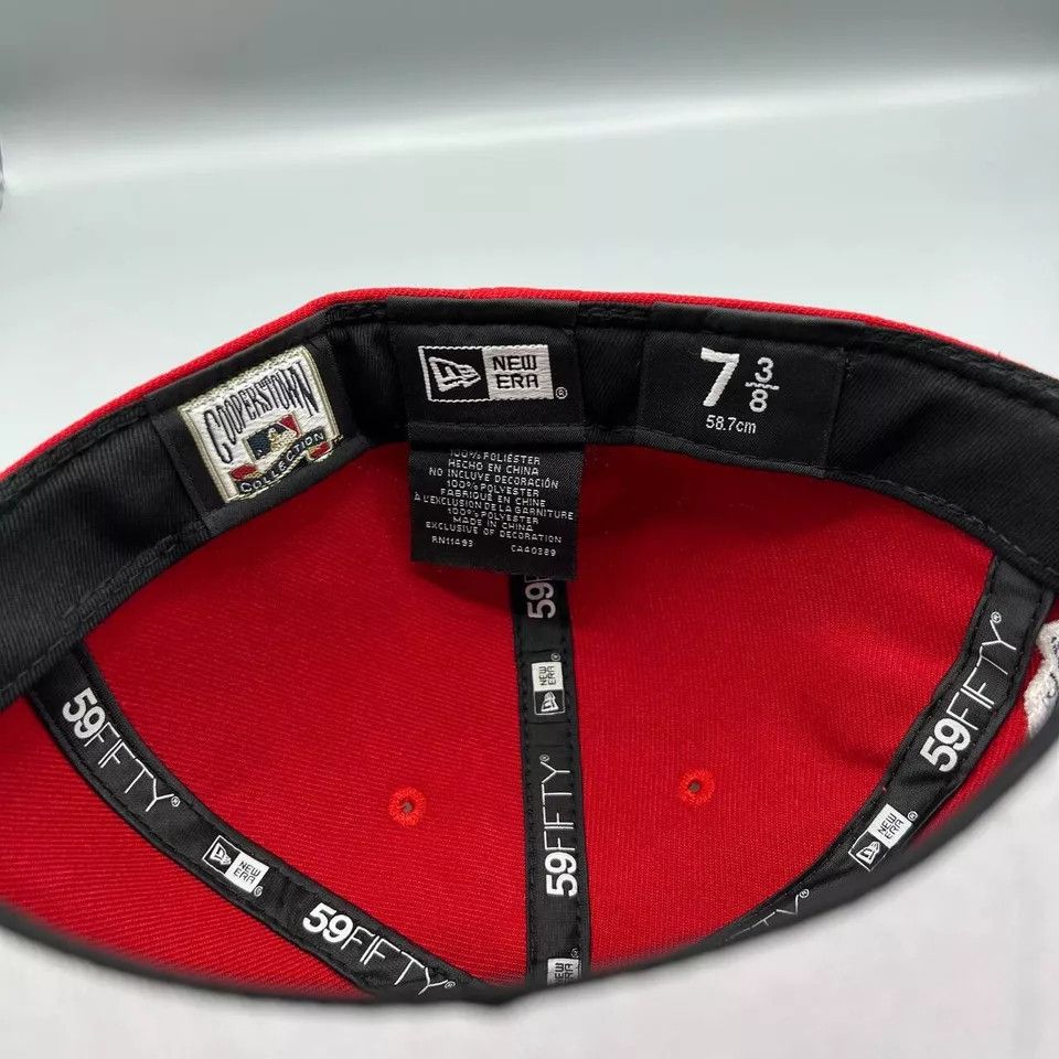 New Era Cleveland Indians Guardians Hat Men 7 3/8 Red Era Fitted New Size ONE SIZE - 6 Thumbnail