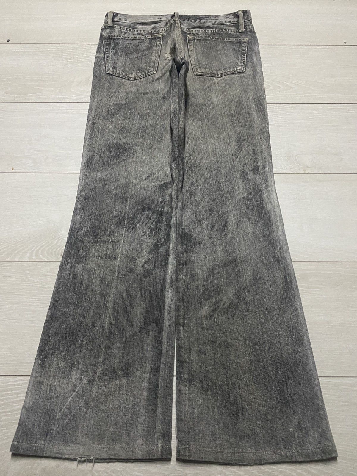 Le Grande Bleu (L.G.B.) Blue Way Made in Nippon Bleached Distressed Flare Jeans Size US 30 / EU 46 - 2 Thumbnail