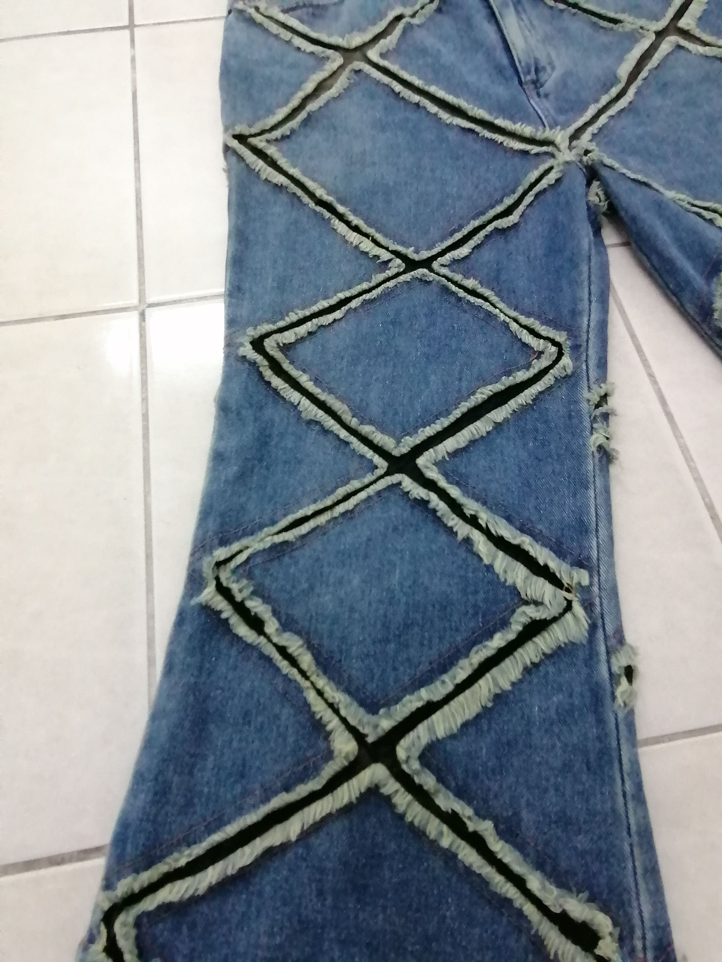 Japanese Brand 💥Rare 💥 Scott N Blue Patch Flare Stretch Jeans Size 32" / US 10 / IT 46 - 9 Thumbnail