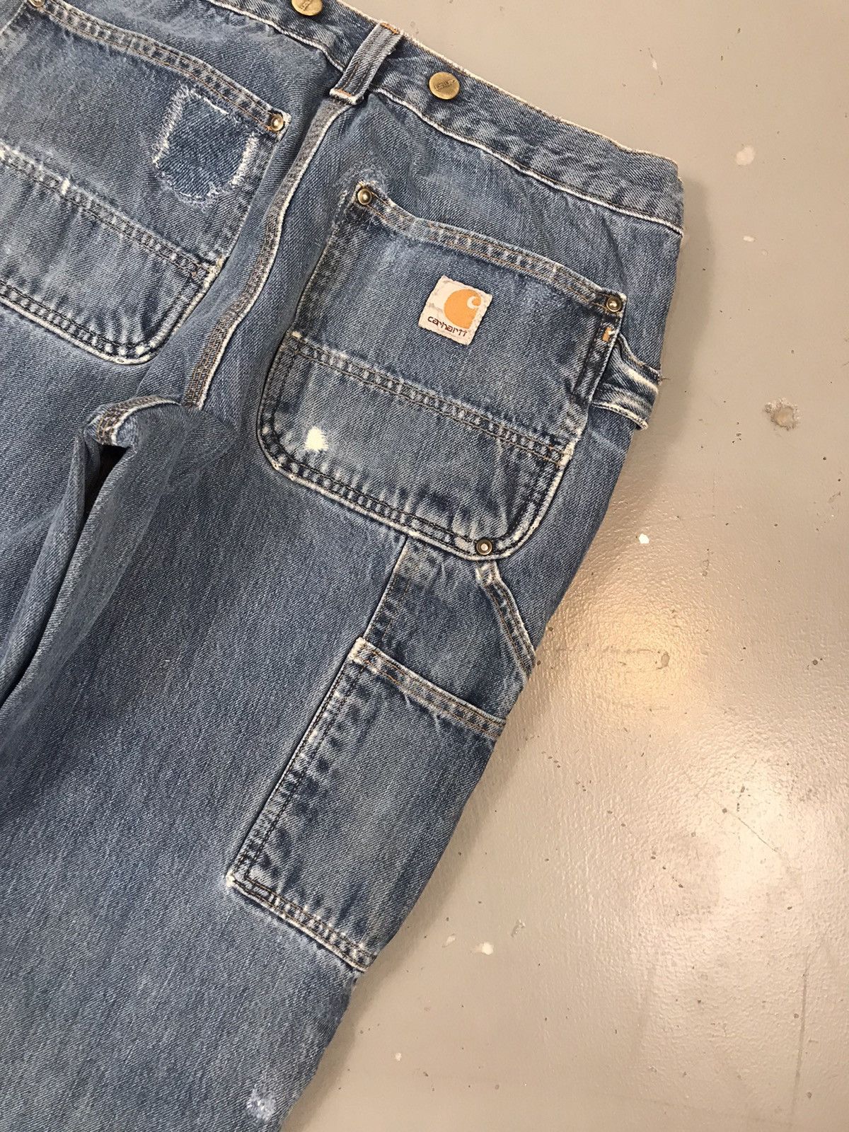 Carhartt × Vintage Vintage Carhartt distressed double knee denim Size US 28 / EU 44 - 13 Thumbnail