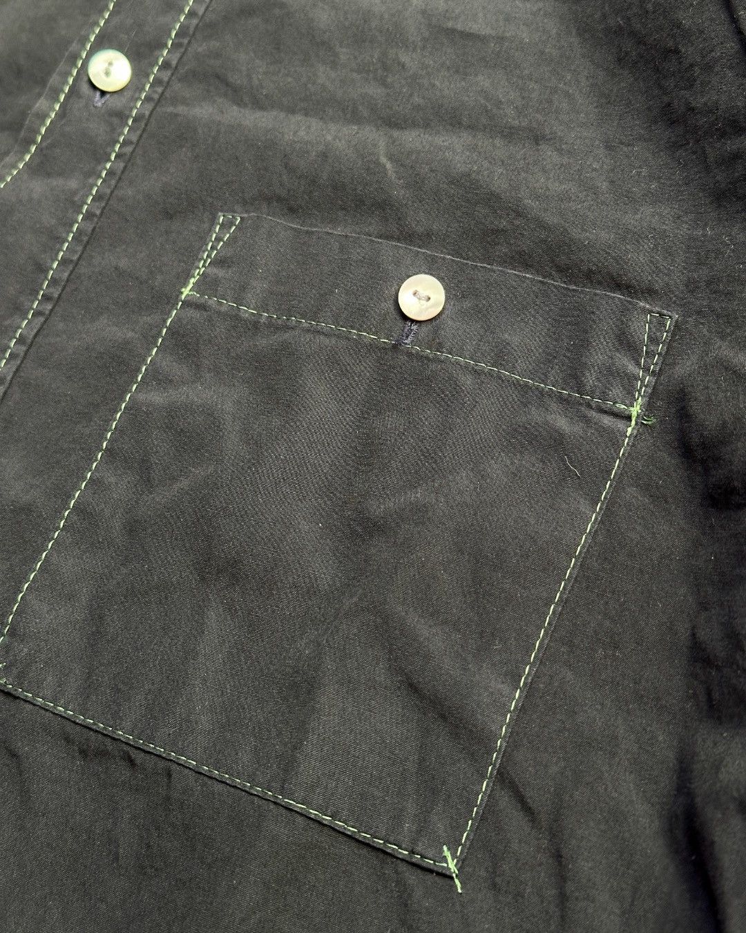 Boneville × Massimo Osti 1980s Contrast Stitch Bowling Work Shirt Size US M / EU 48-50 / 2 - 6 Thumbnail