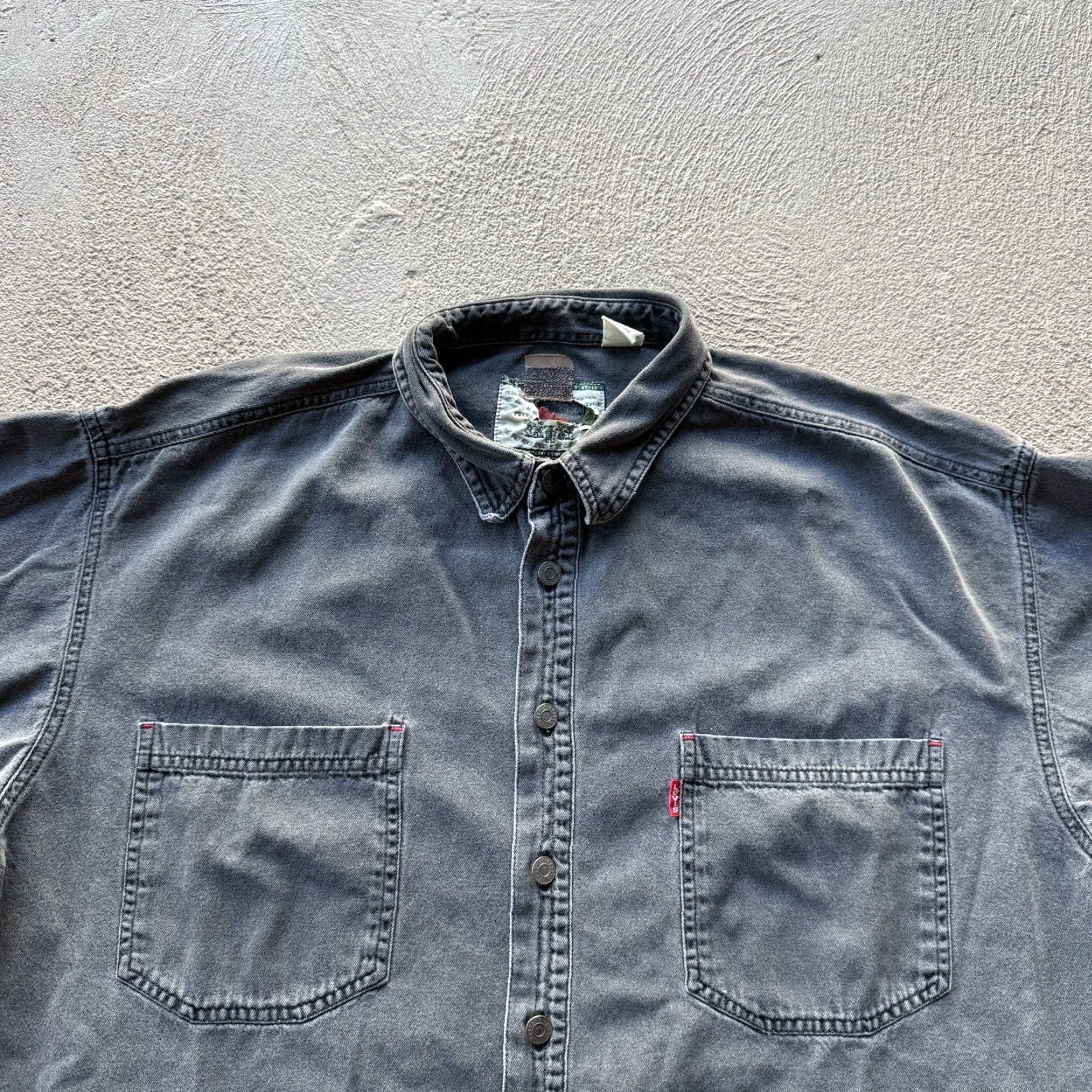 Levi's Levi's Shirt Denim Button-Up XL Black Western Cowboy Rodeo Classic Mens Size US XL / EU 56 / 4 - 3 Thumbnail