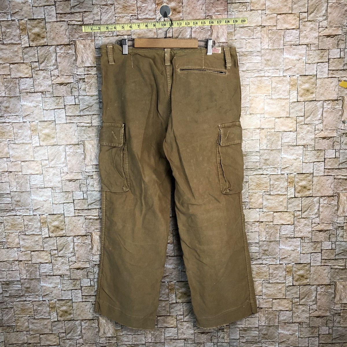 HOLLYWOOD RANCH MARKET D HRM Hollywood Ranch Market Brown ripped cargo Pants #A350 Size US 32 / EU 48 - 16 Thumbnail
