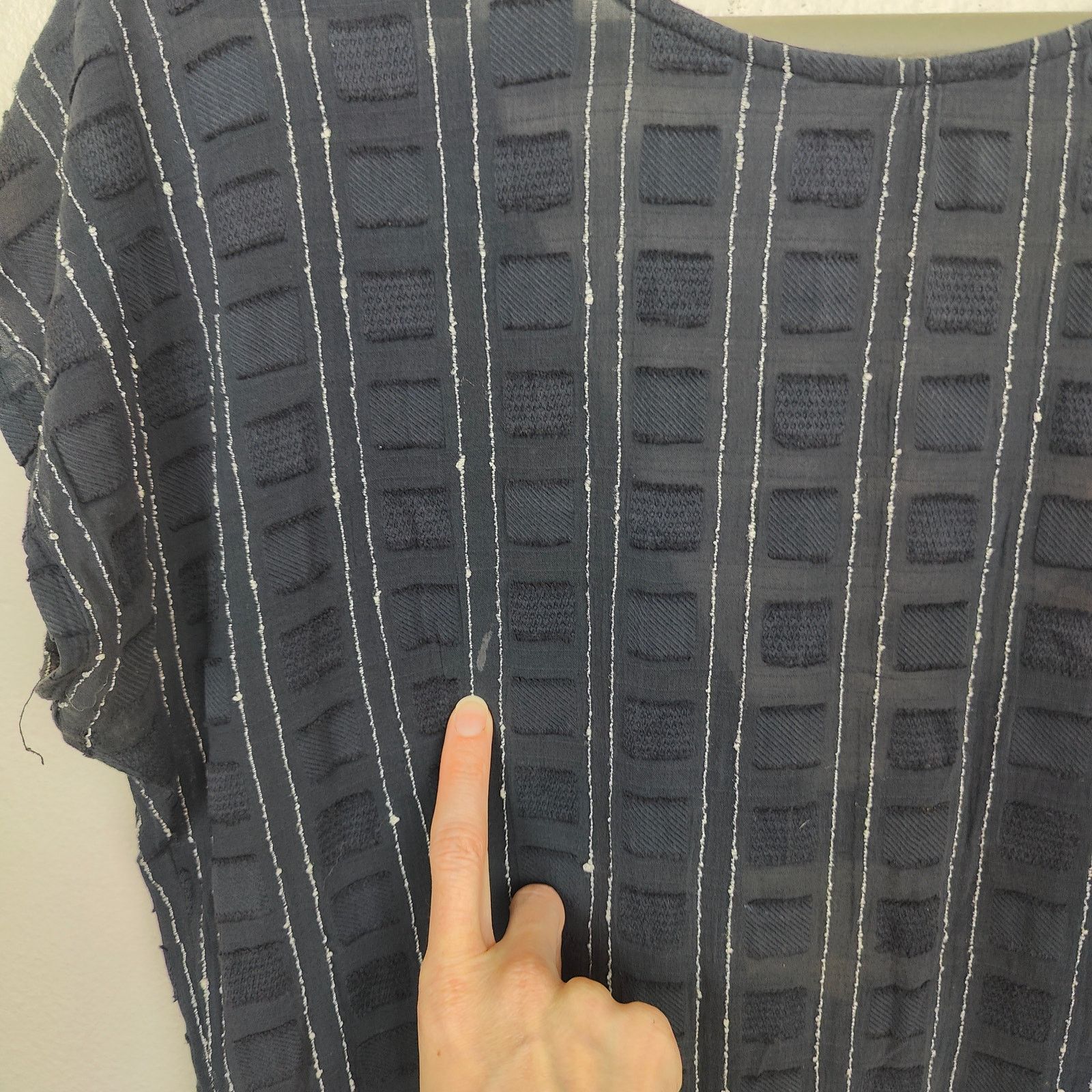 Other Ace & Jig Jumpsuit Womens XS Navy Blue Textured Short Sleeve Size 26" / US 2 / IT 38 - 5 Thumbnail