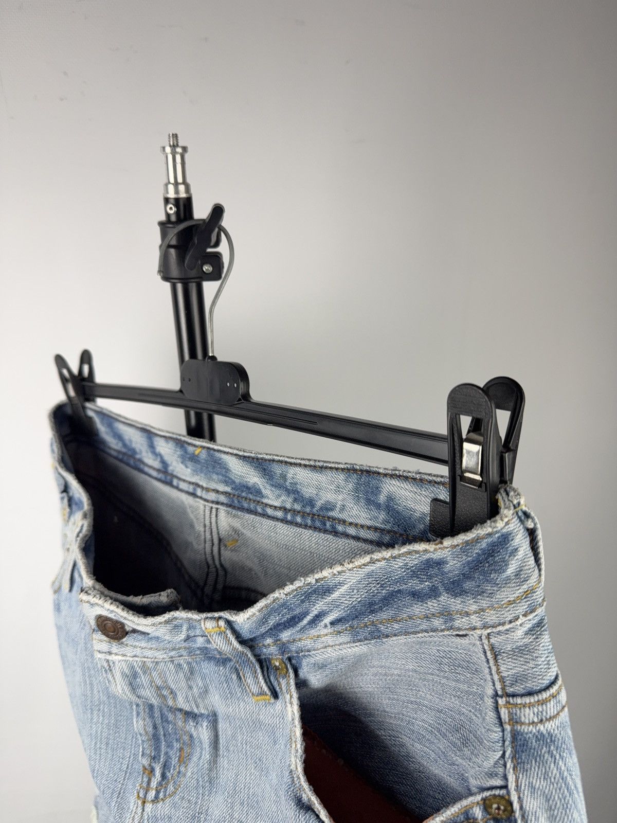 Polo Ralph Lauren 00s RL Polo Ralph Lauren USA Y2K Denim Mini Skirt Raw Hem Size 30" / US 8 / IT 44 - 13 Thumbnail