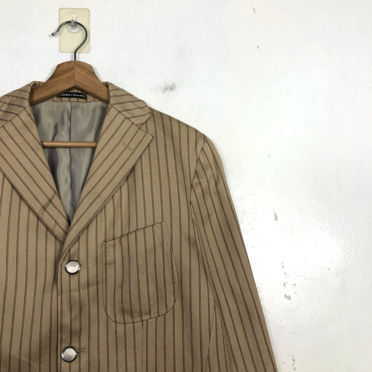 Issey Miyake 💥VINTAGE CHORE WORK JACKET STRIPED SABI SABI Size US M / EU 48-50 / 2 - 8 Thumbnail