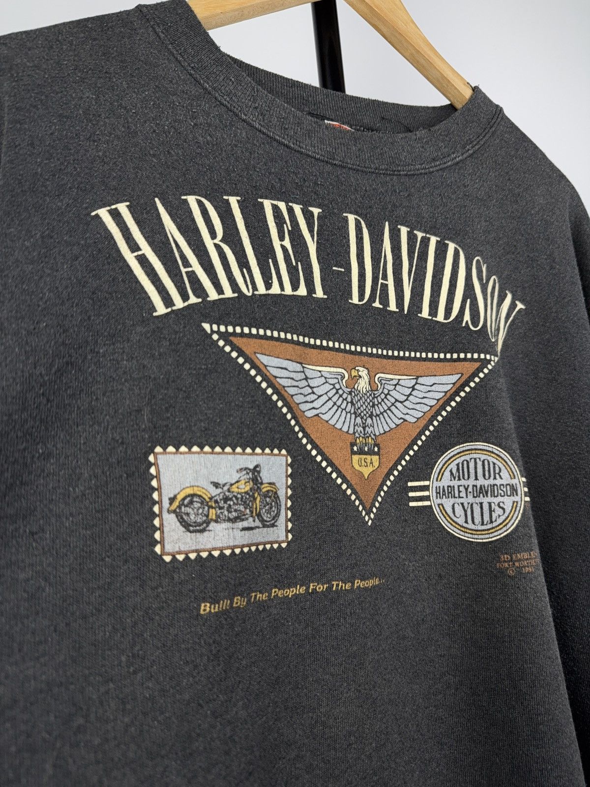 Harley Davidson × Vintage Vintage 1991 Harley Davidson 3D Emblem Biker Moto Crewneck Size US XL / EU 56 / 4 - 3 Thumbnail