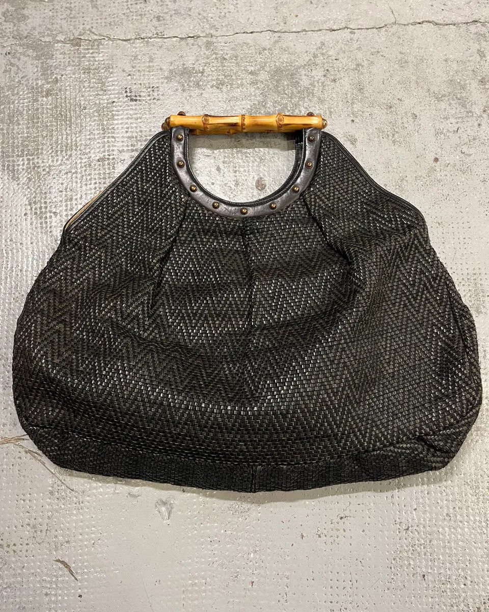 Gucci 2000s Gucci Black Bamboo Handle Hobo Bag Size ONE SIZE - 1 Thumbnail