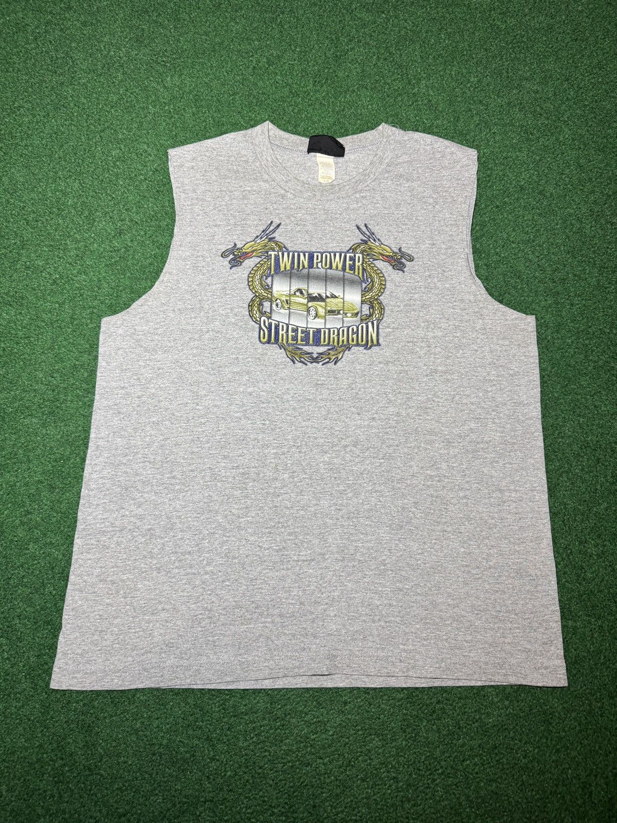 Vintage Honda NSX Y2K Twin Power Dragon Jnco Lrg Sleeveless T Shirt Size US L / EU 52-54 / 3 - 1 Thumbnail