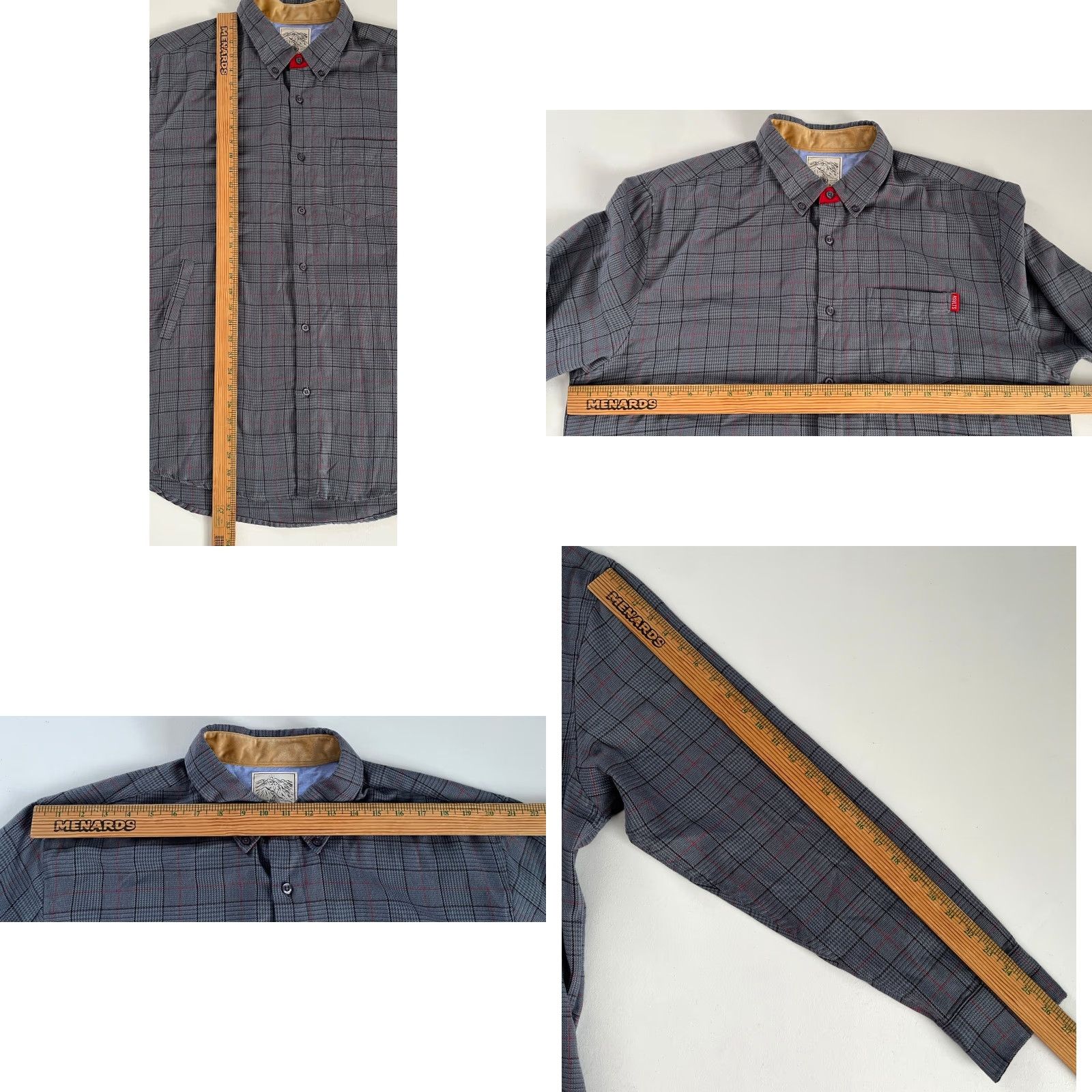 Vintage RSVLTS The Draper Long Sleeve Plaid Flannel Shirt Pockets Sz 2XL Men’s Shirts 2XL Gray Button-Up Size US XXL / EU 58 / 5 - 9 Thumbnail
