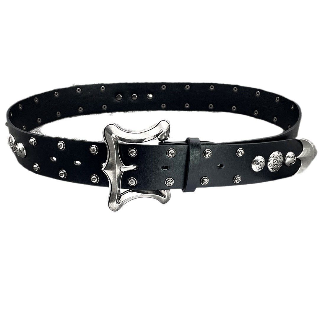 Japanese Brand Unique Buckle Rivet Belt Size ONE SIZE - 1 Thumbnail