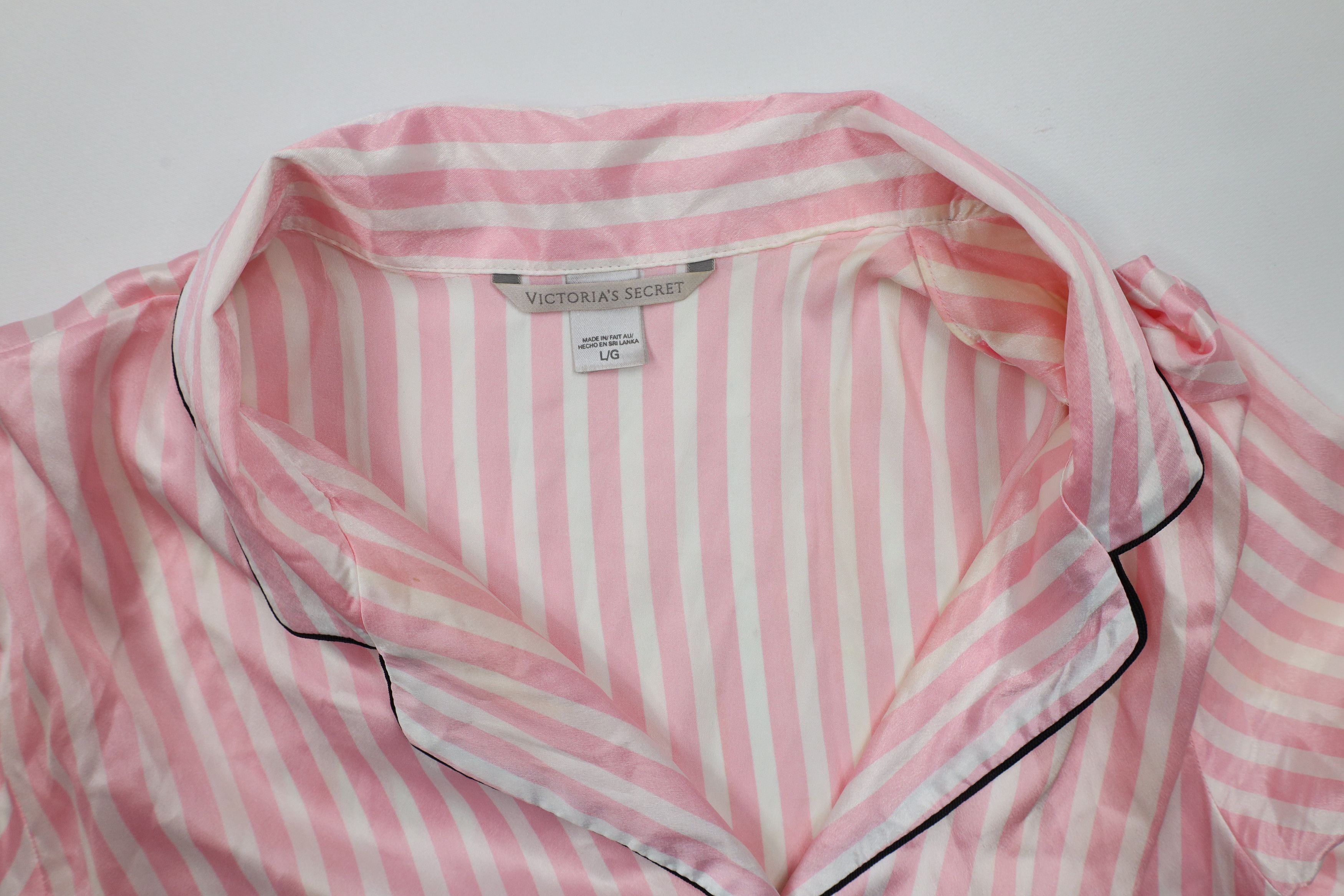 Victoria's Secret × Vintage Vintage Victoria's Secret Silky Polyester Striped Pajamas Size L / US 10 / IT 46 - 9 Thumbnail