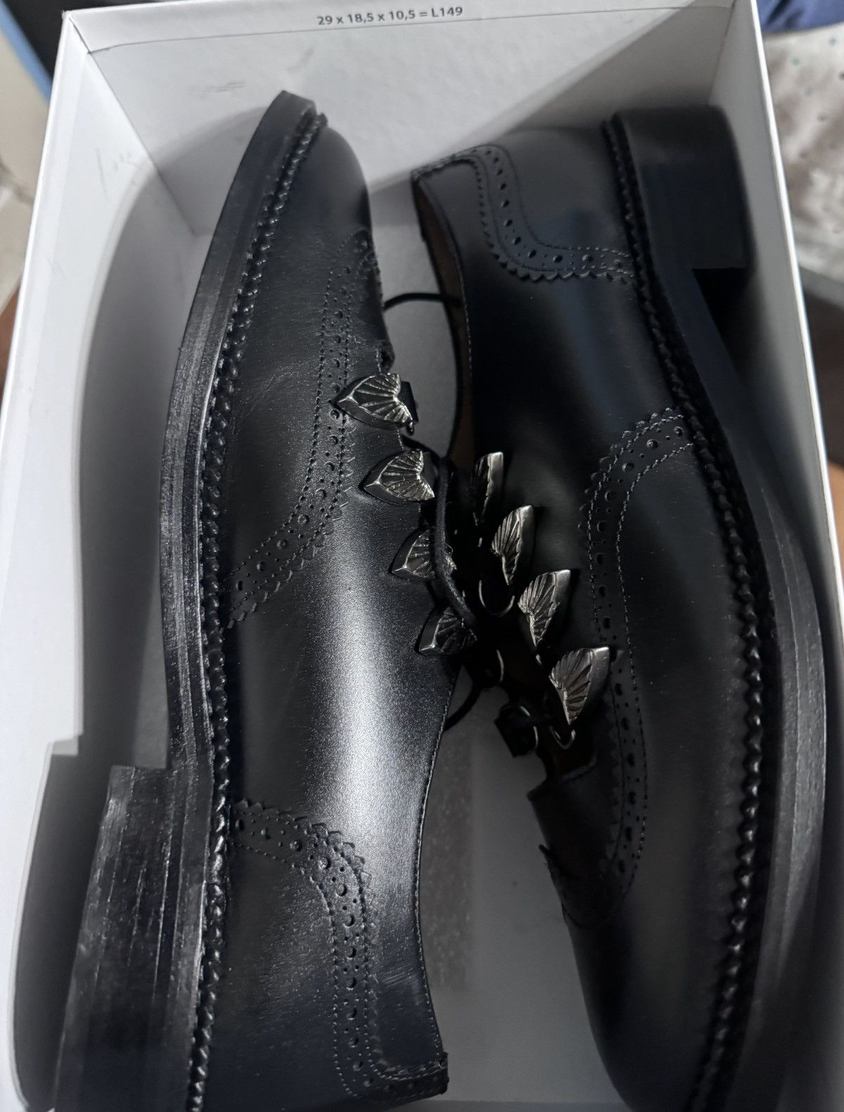 Toga Pulla TOGA PULLA AJ1043 Hard Leather Loafers – Black – Size 41 Size US 8.5 / EU 41-42 - 7 Thumbnail