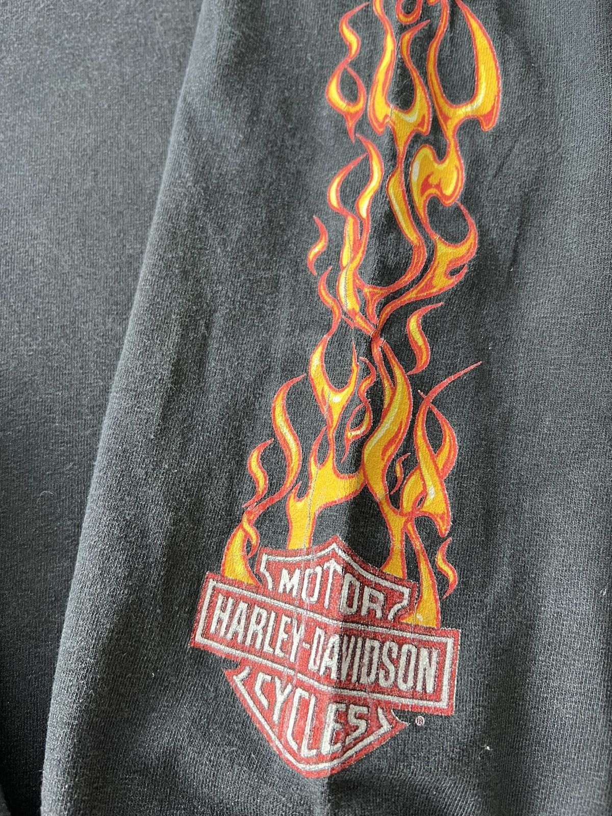 Harley Davidson Vintage 2001 Harley Davidson Fire Flame Eagle Long Sleeve Size US XXL / EU 58 / 5 - 15 Thumbnail