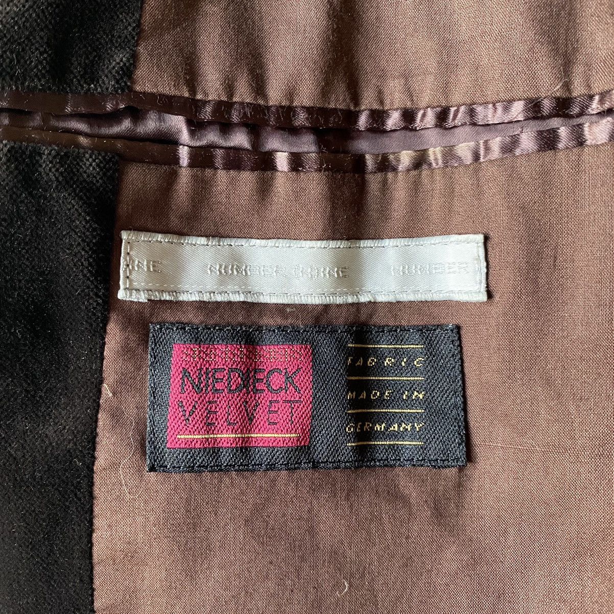 Number (N)ine N(N) X Niedieck Velvet Blazer AW01 Standards Size US L / EU 52-54 / 3 - 8 Thumbnail