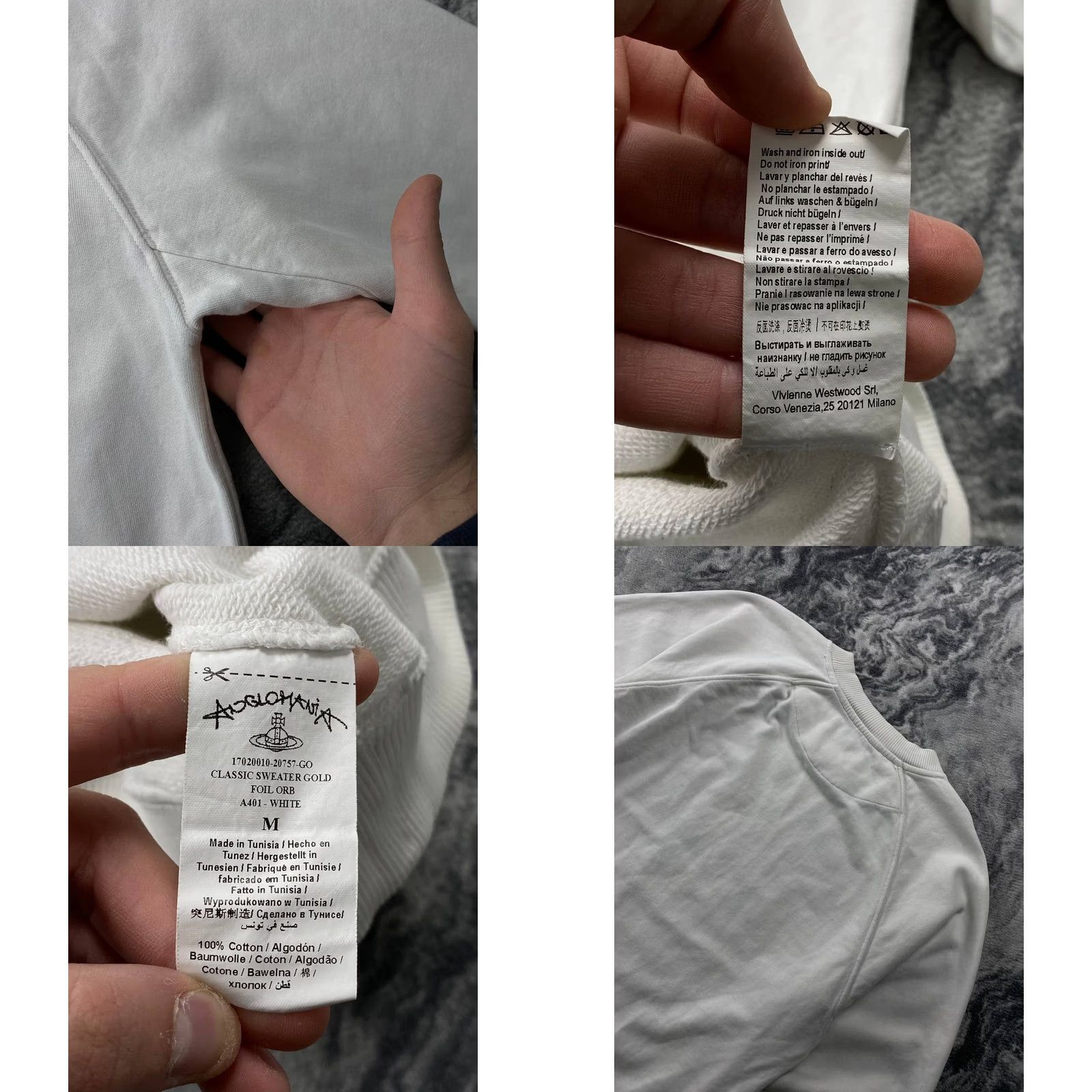 Vivienne Westwood Vivienne Westwood Sweatshirt Men XL White Big Logo Anglomania Designer Pullover Size US XL / EU 56 / 4 - 8 Thumbnail